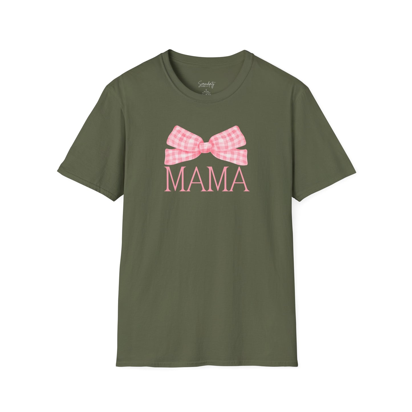 Mama Pink Bow Soft Style Tee