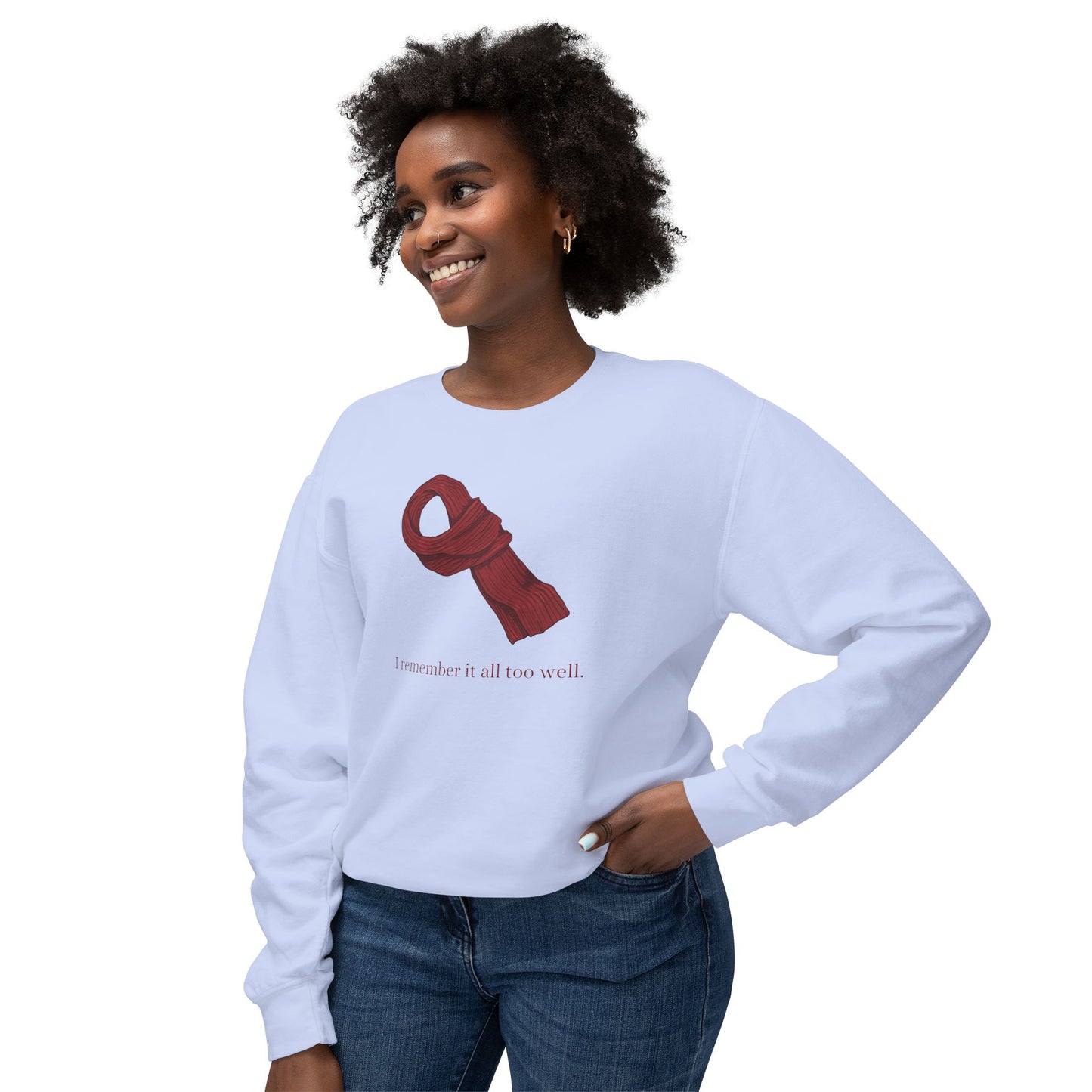 Red Scarf Comfort Colors Sweatshirt