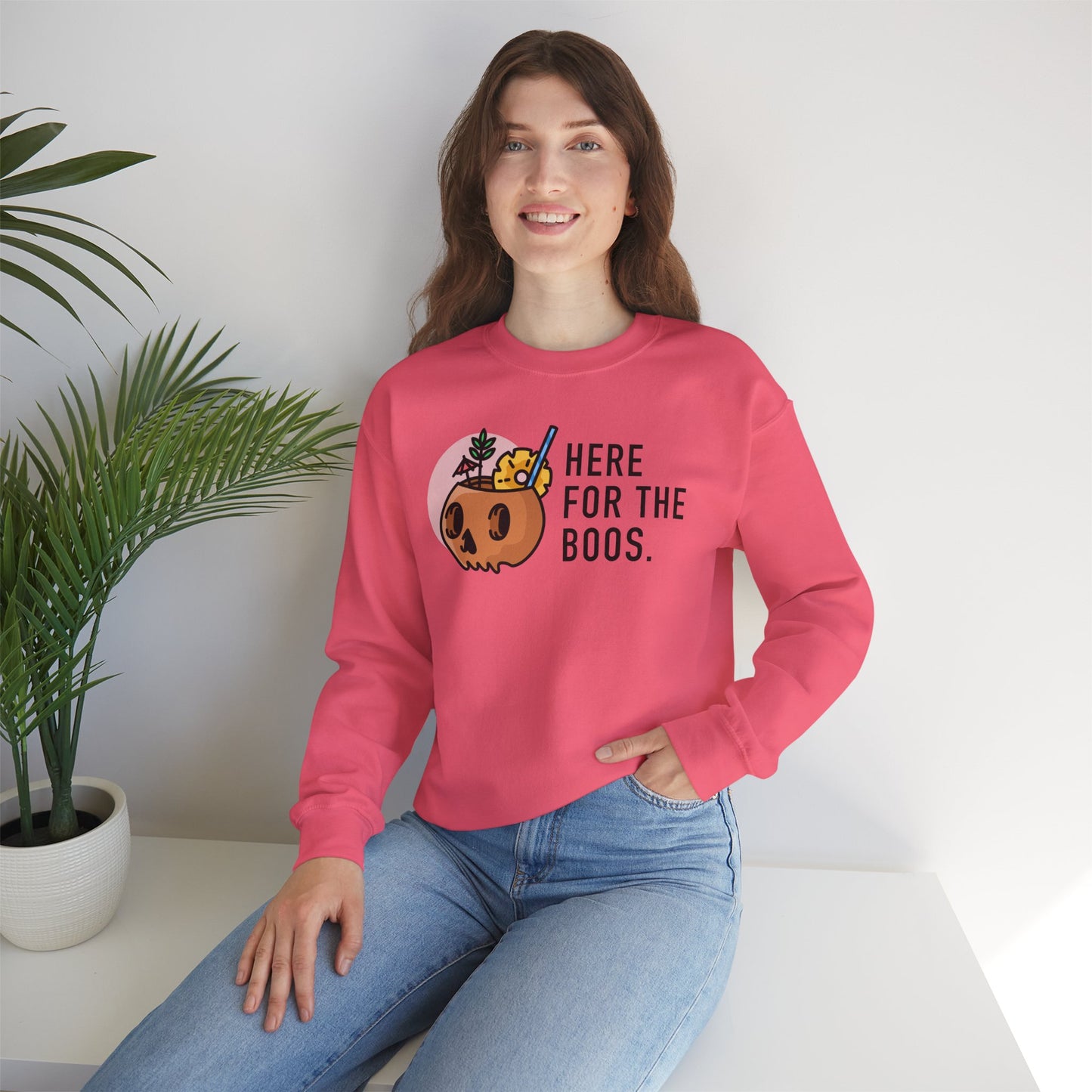 Here For The Boos Crewneck Sweatshirt