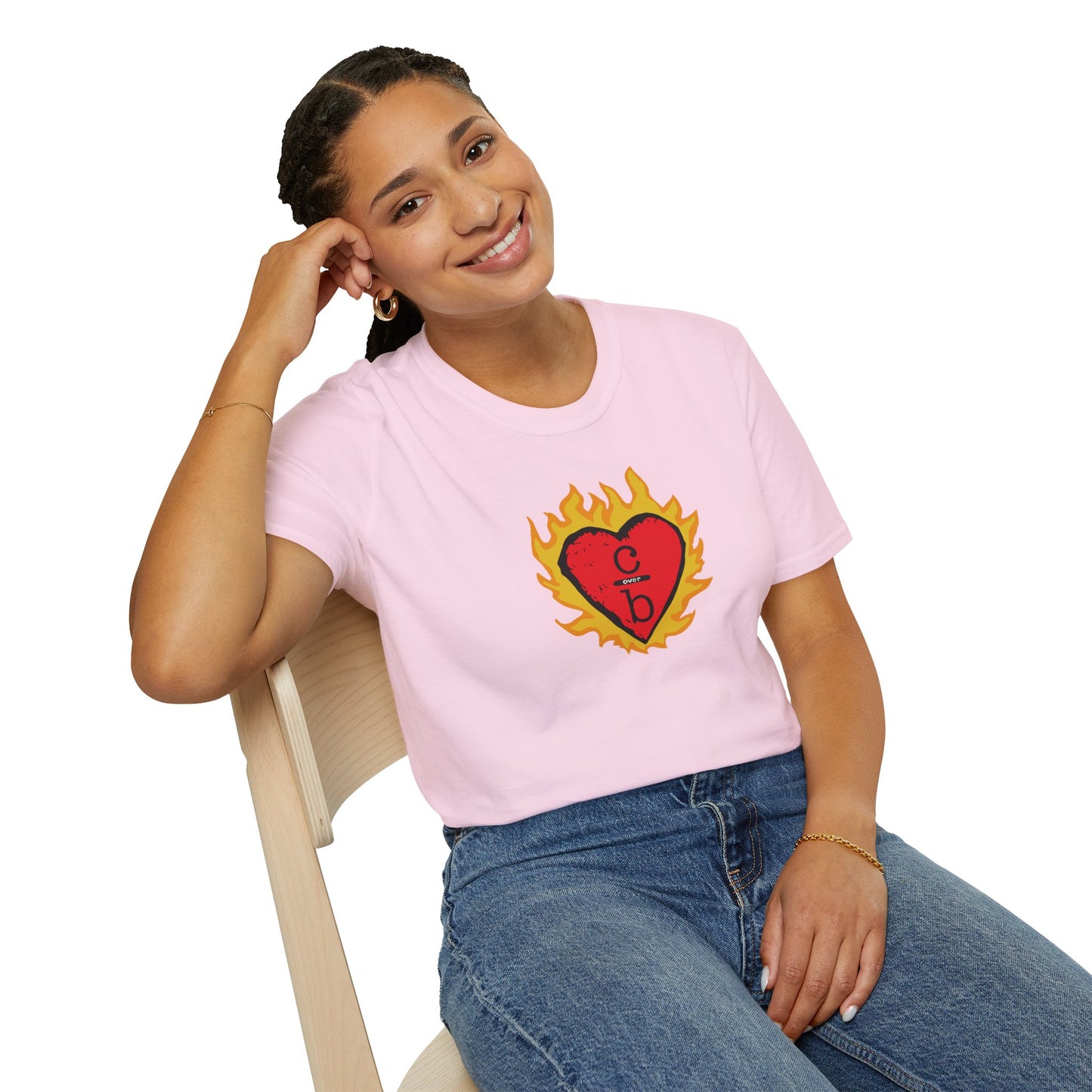 Clothes Over Bros Flaming Heart Soft Style Tee