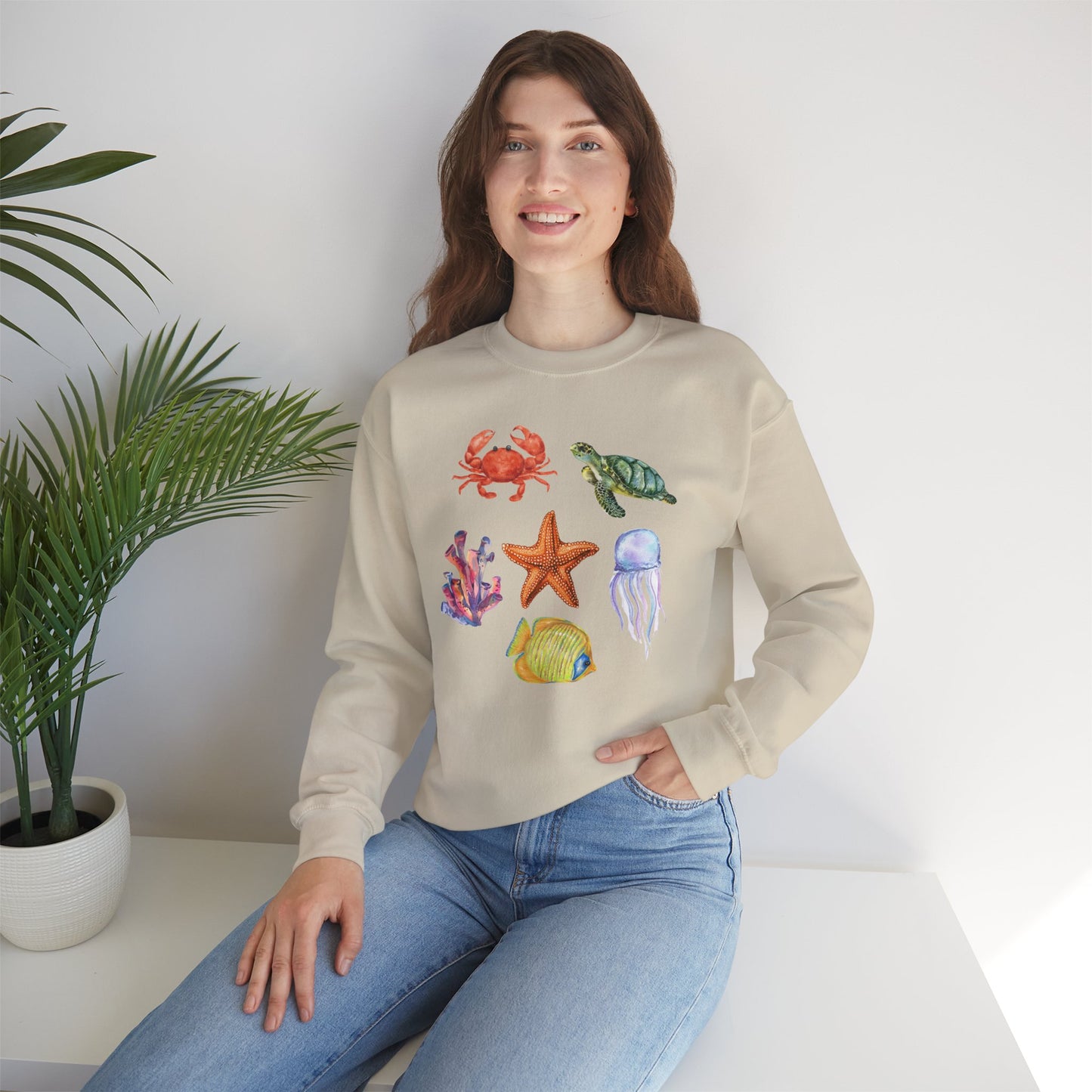 Ocean Creatures Crewneck Sweatshirt