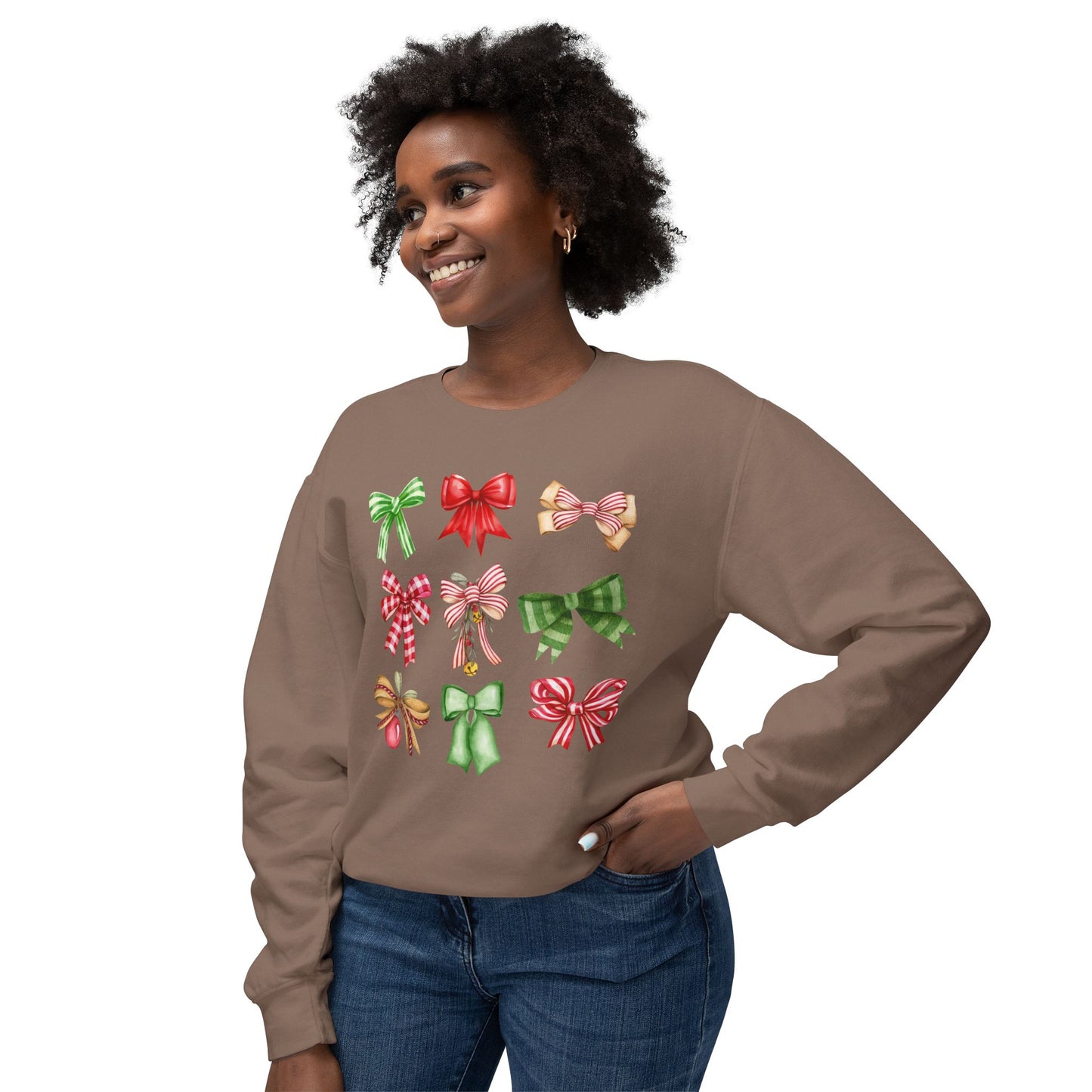 Christmas Bows Comfort Colors Sweatshirt