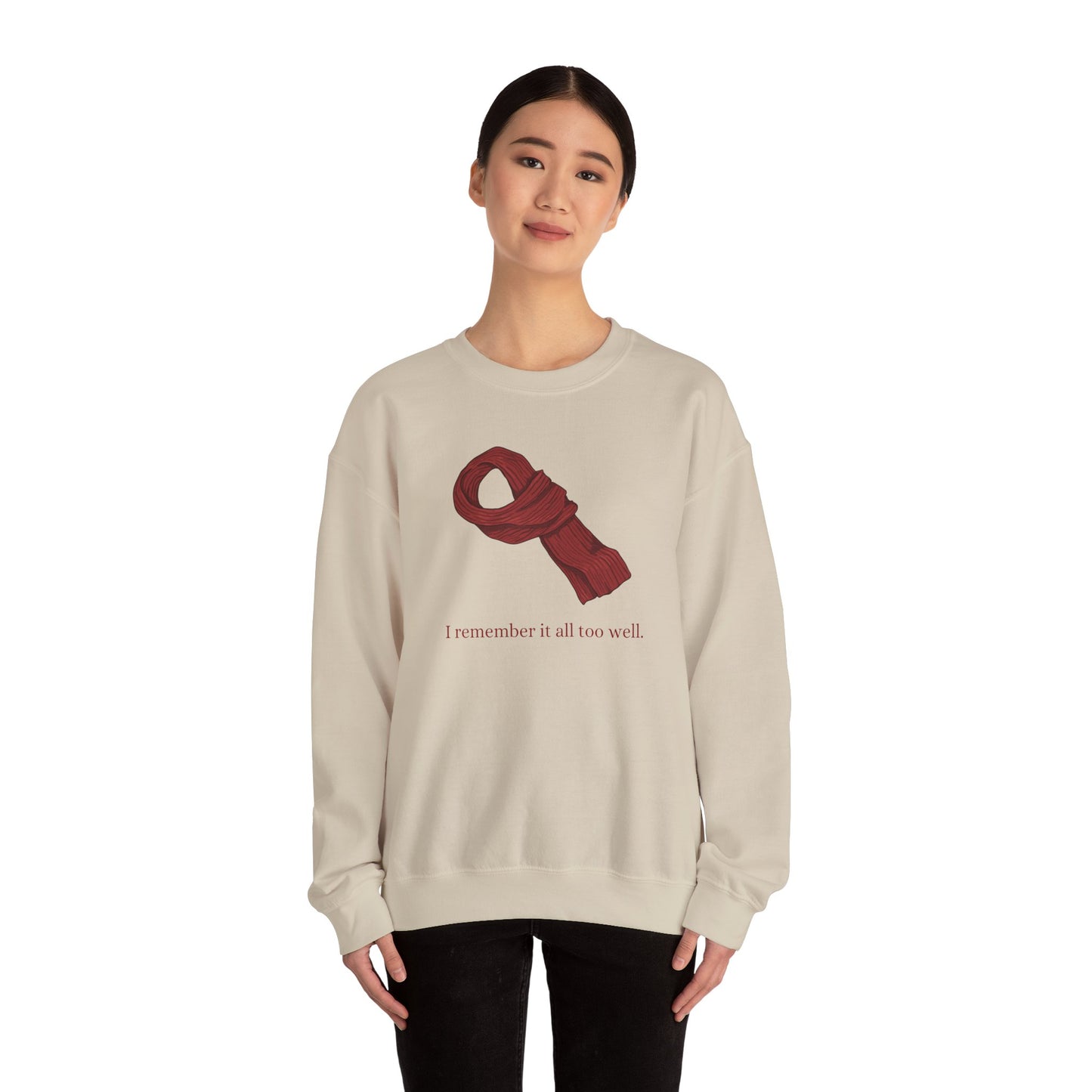 Red Scarf Crewneck Sweatshirt