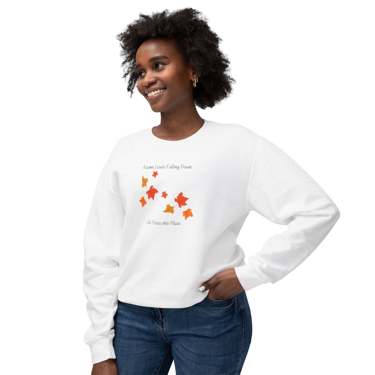 Autumn Leaves Falling Down Comfort Colors Sweatshirt