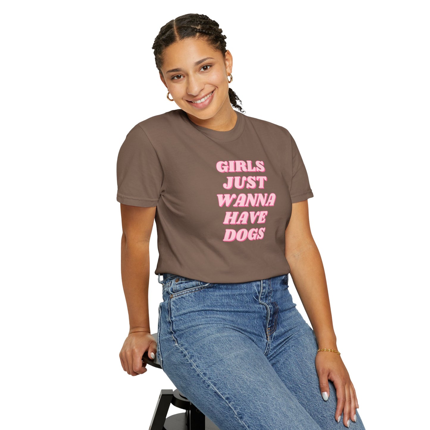 Girls Just Wanna Have Dogs Comfort Colors Tee