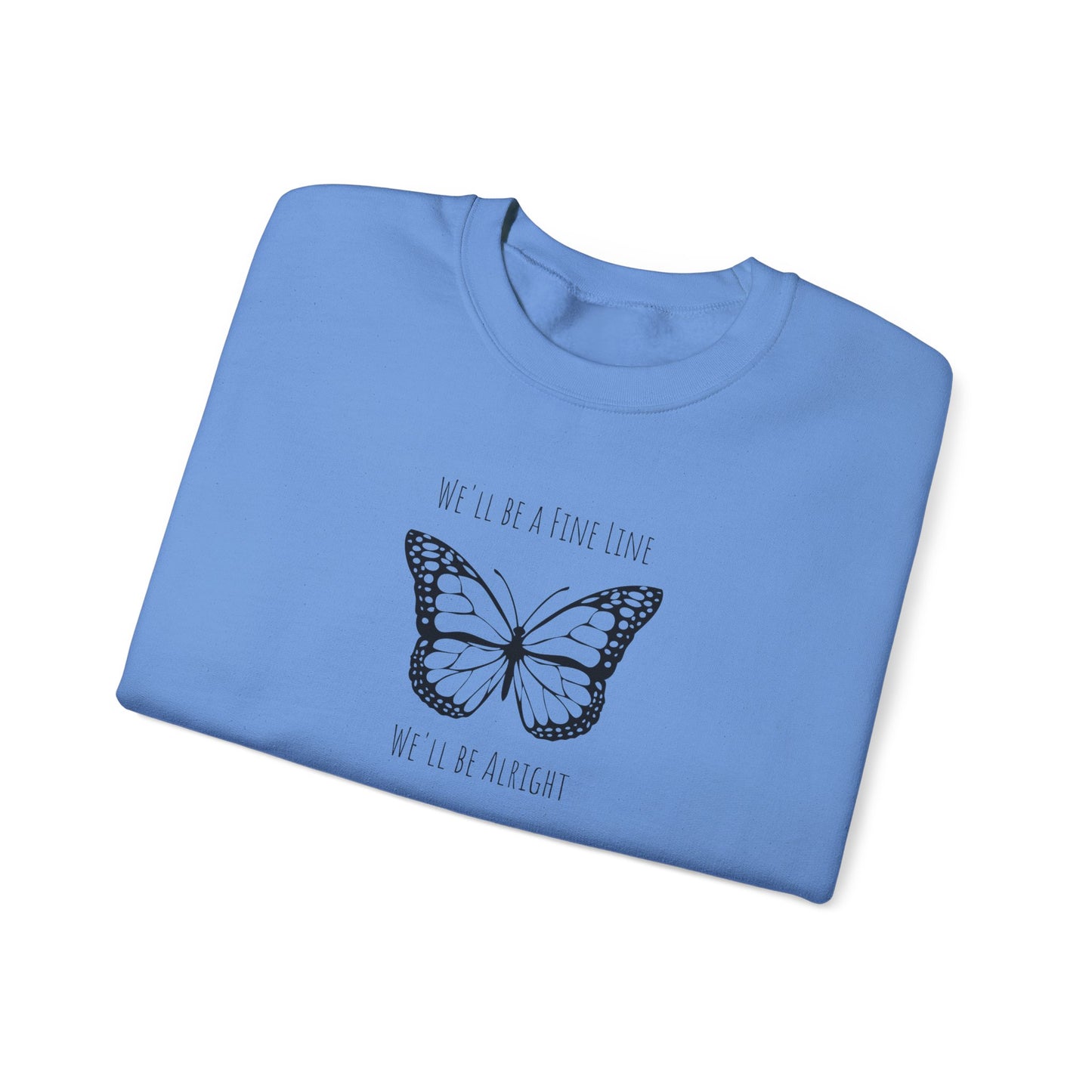 Fine Line Butterfly Crewneck Sweatshirt