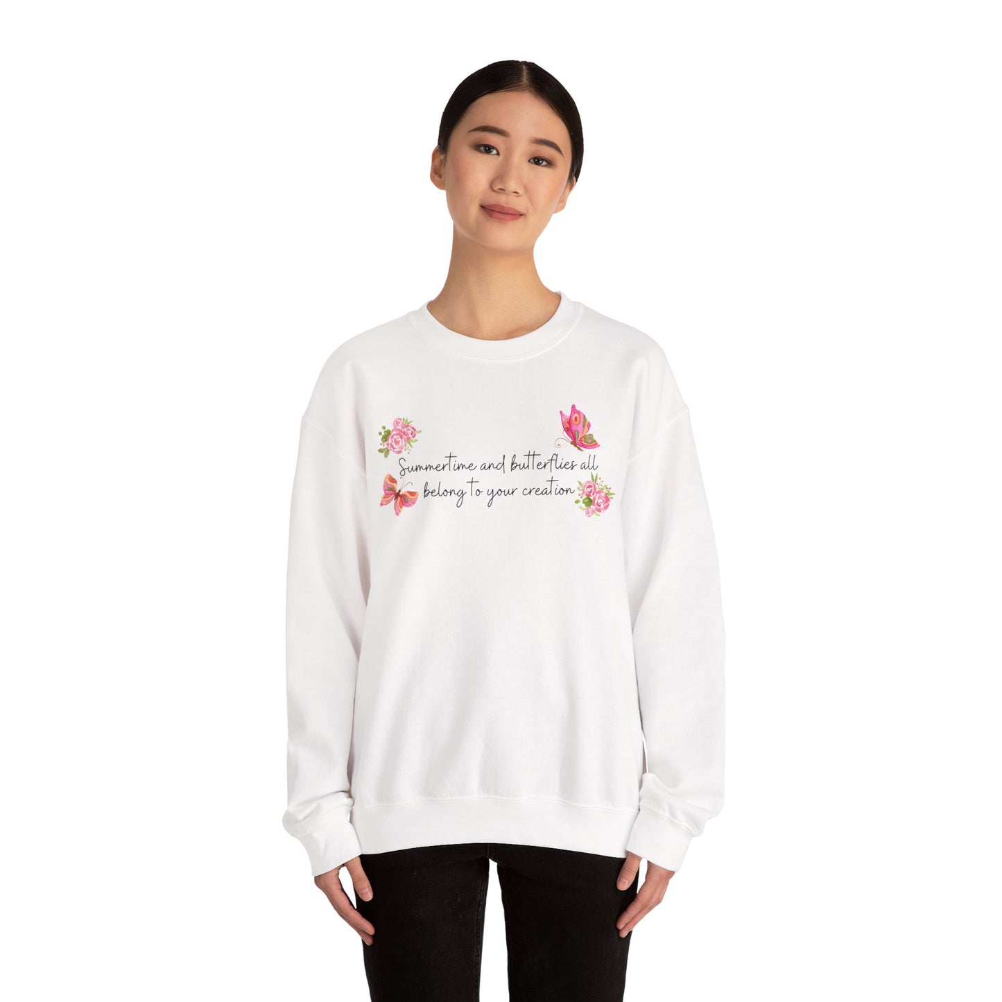 Summertime & Butterflies Crewneck Sweatshirt
