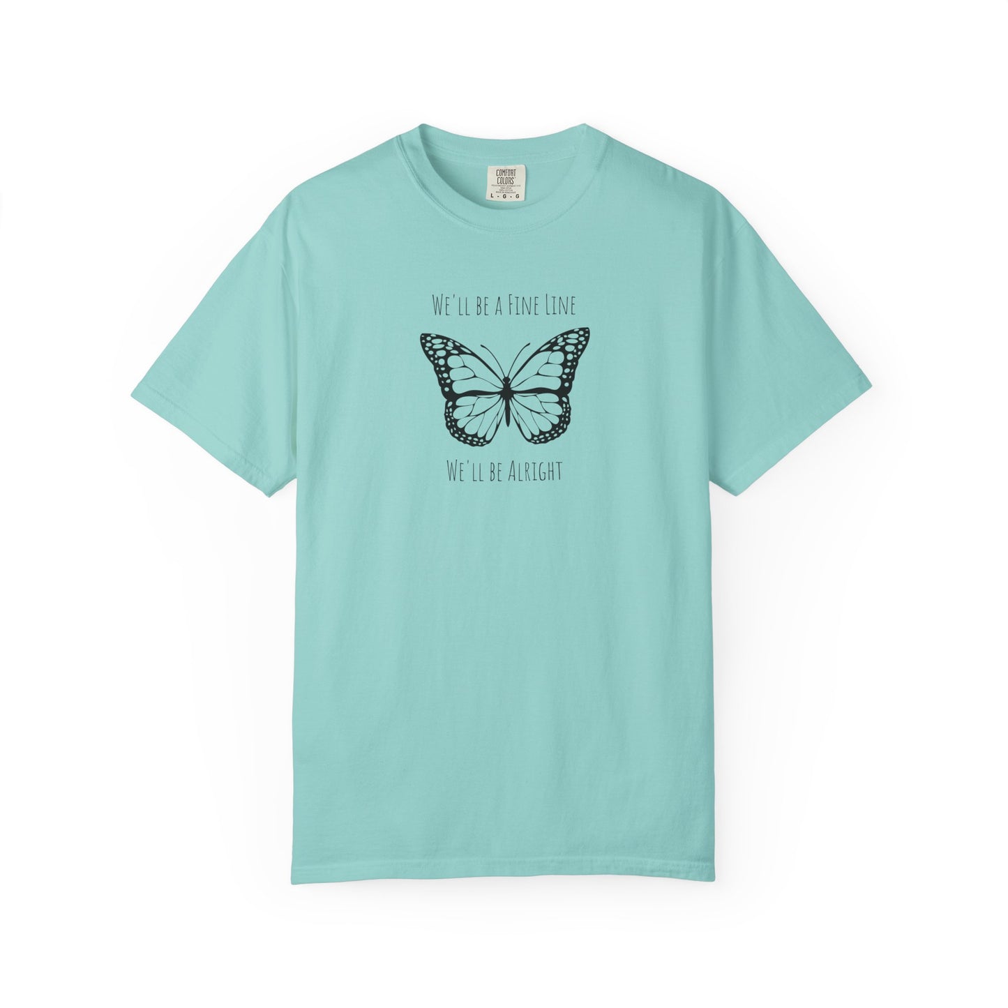 Fine Line Butterfly Comfort Colors Tee