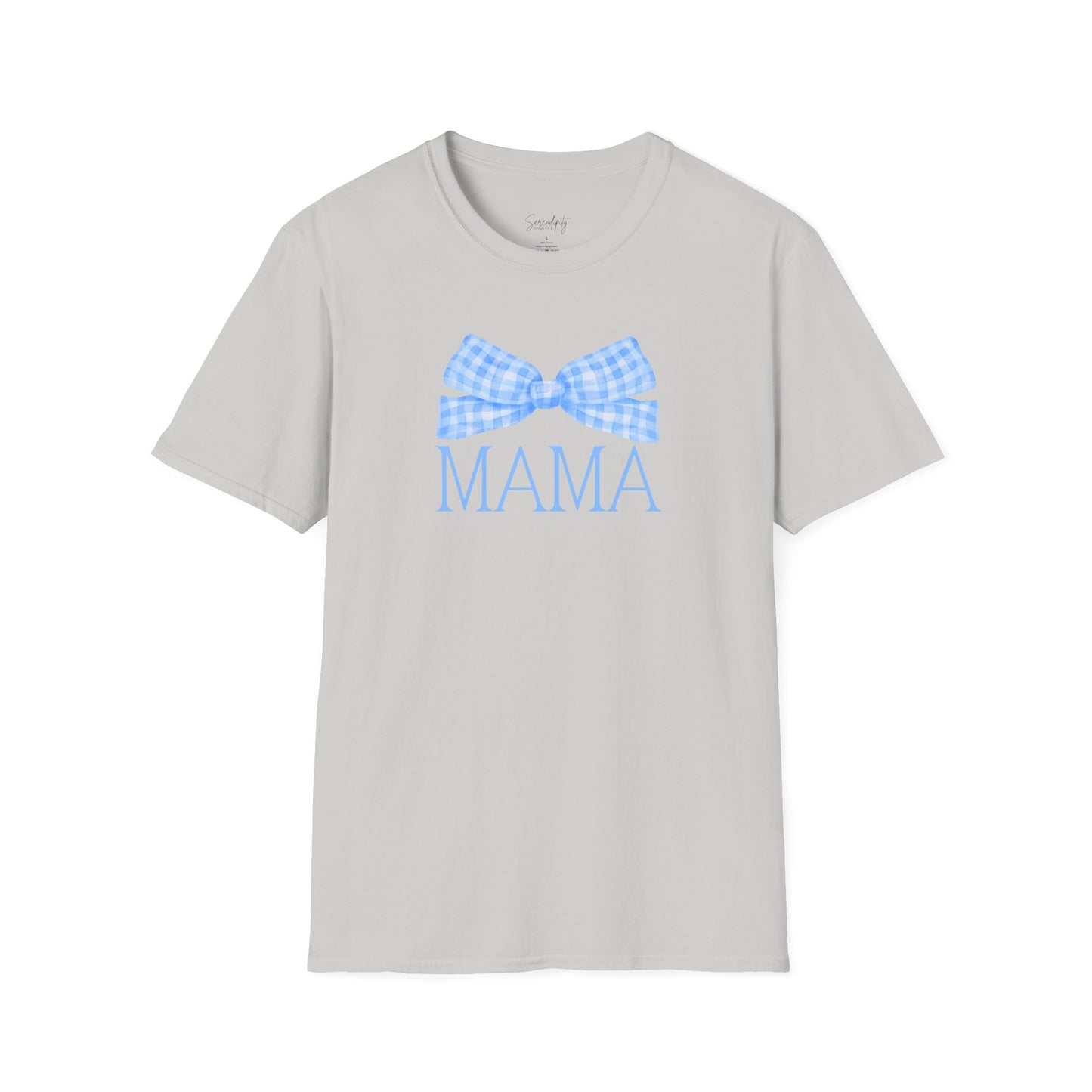 Blue Bow Mama Soft Style Tee
