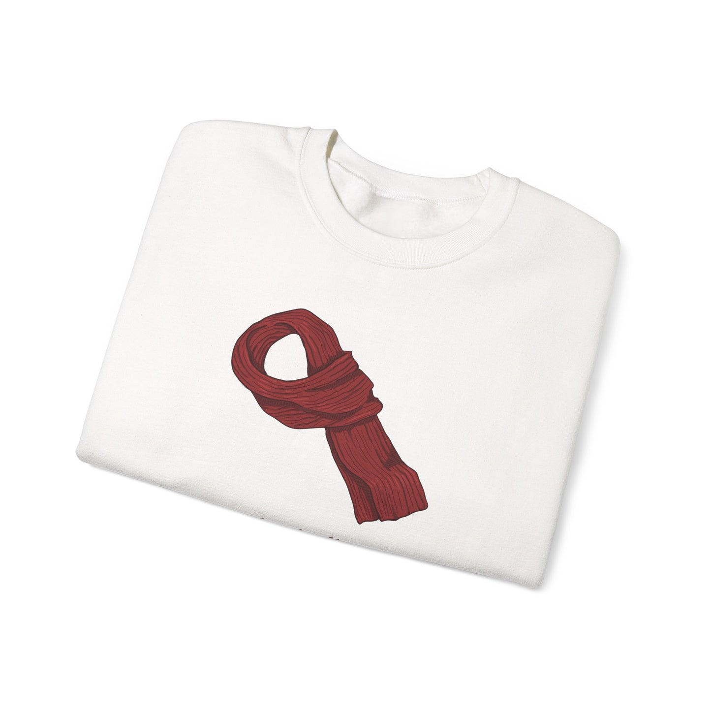 Red Scarf Crewneck Sweatshirt