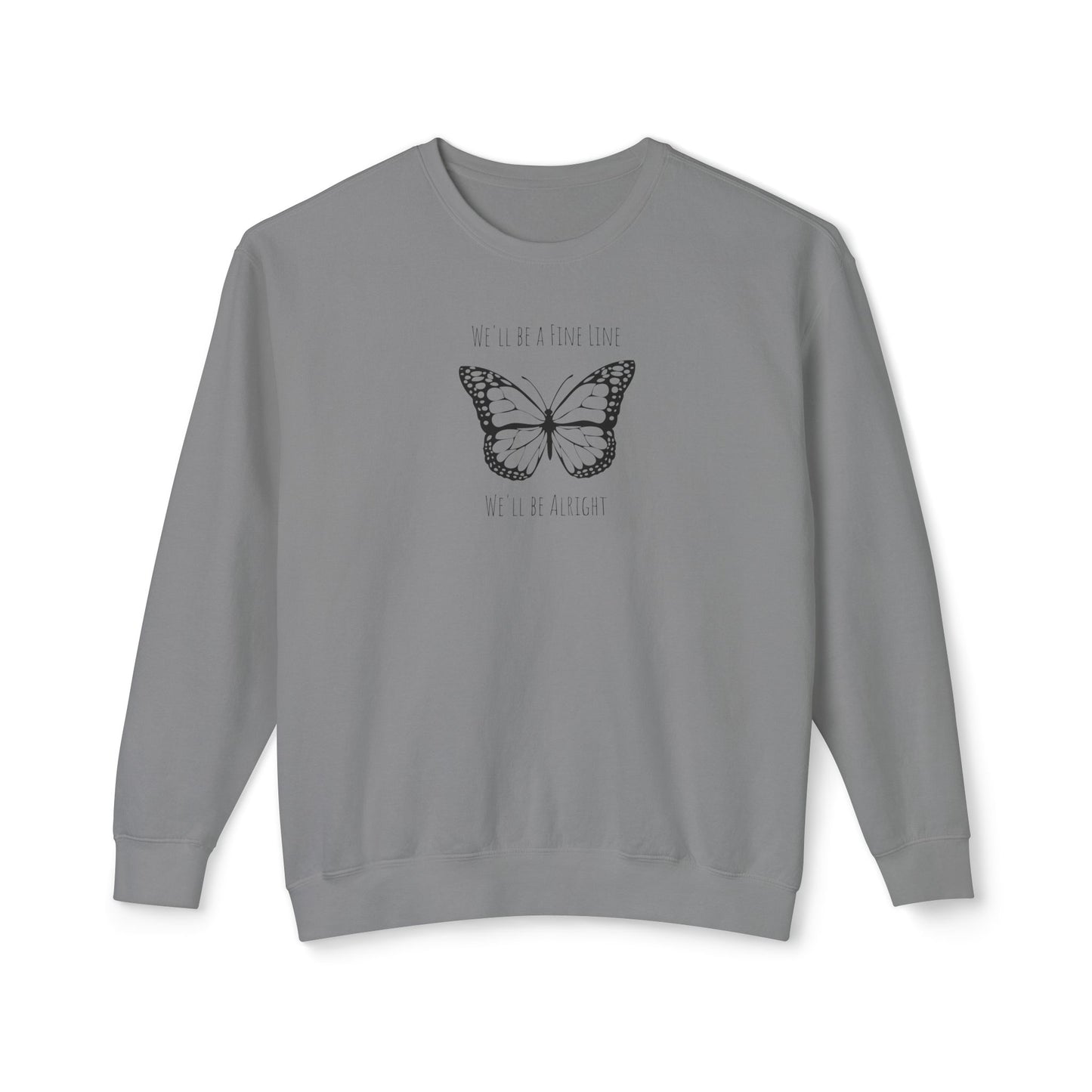 Fine Line Butterfly Comfort Colors Sweatshirt