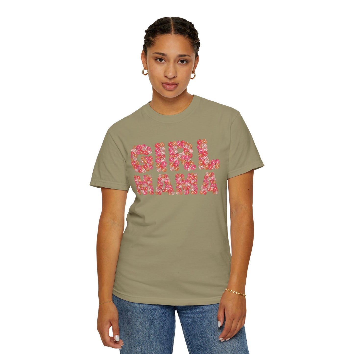 Girl Mama Floral Comfort Colors Tee