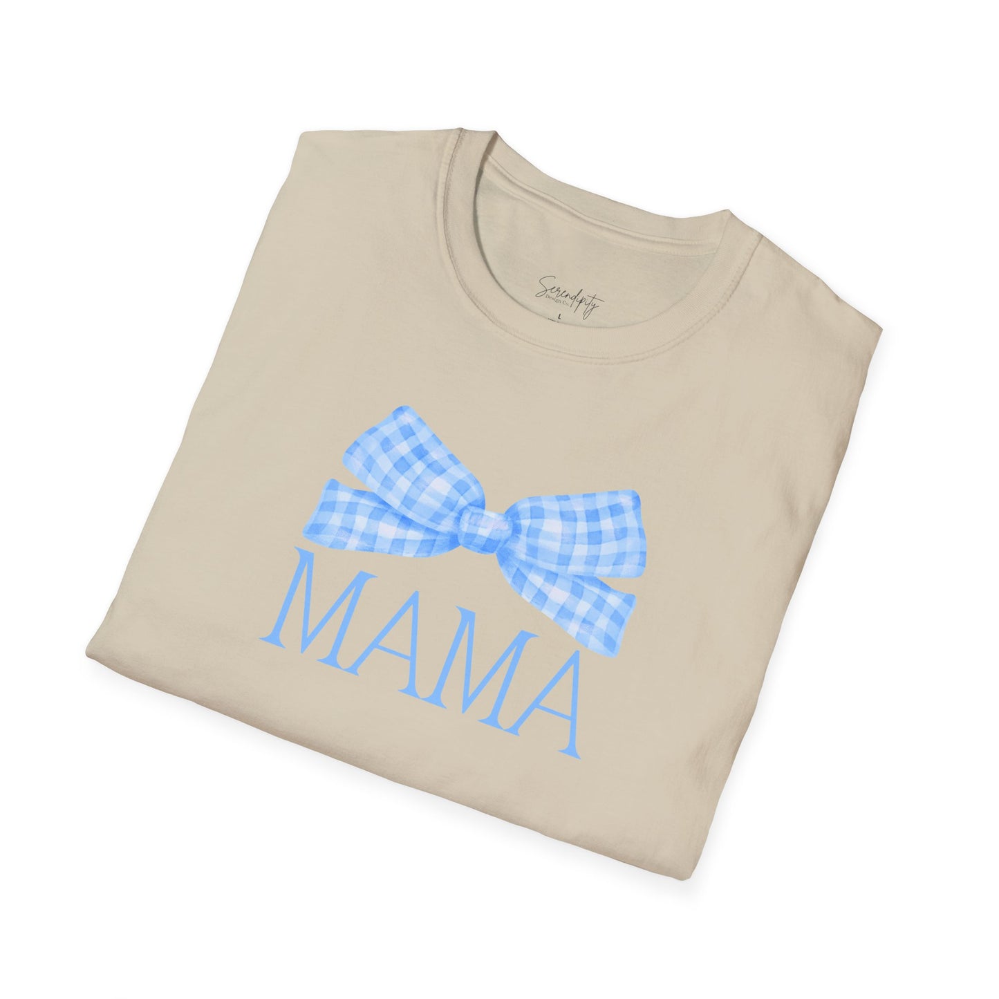 Blue Bow Mama Soft Style Tee