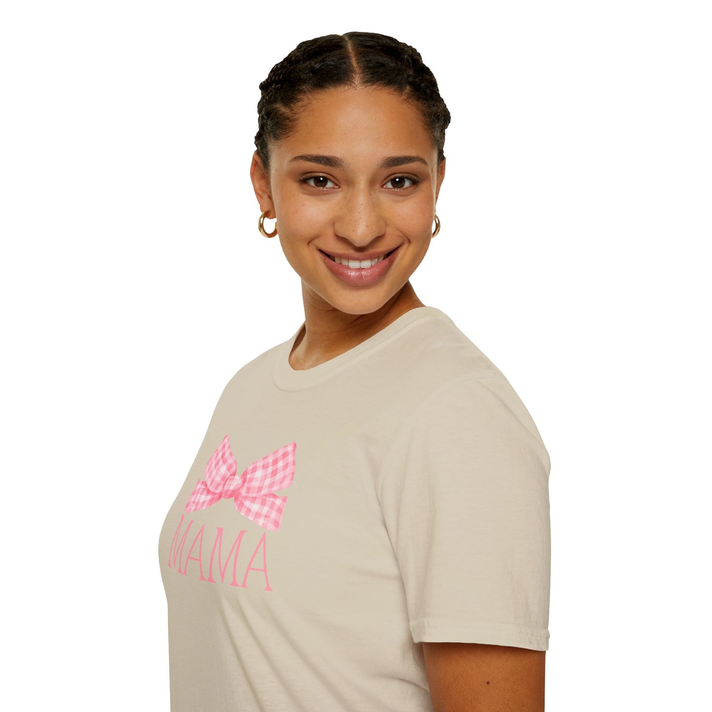 Mama Pink Bow Soft Style Tee