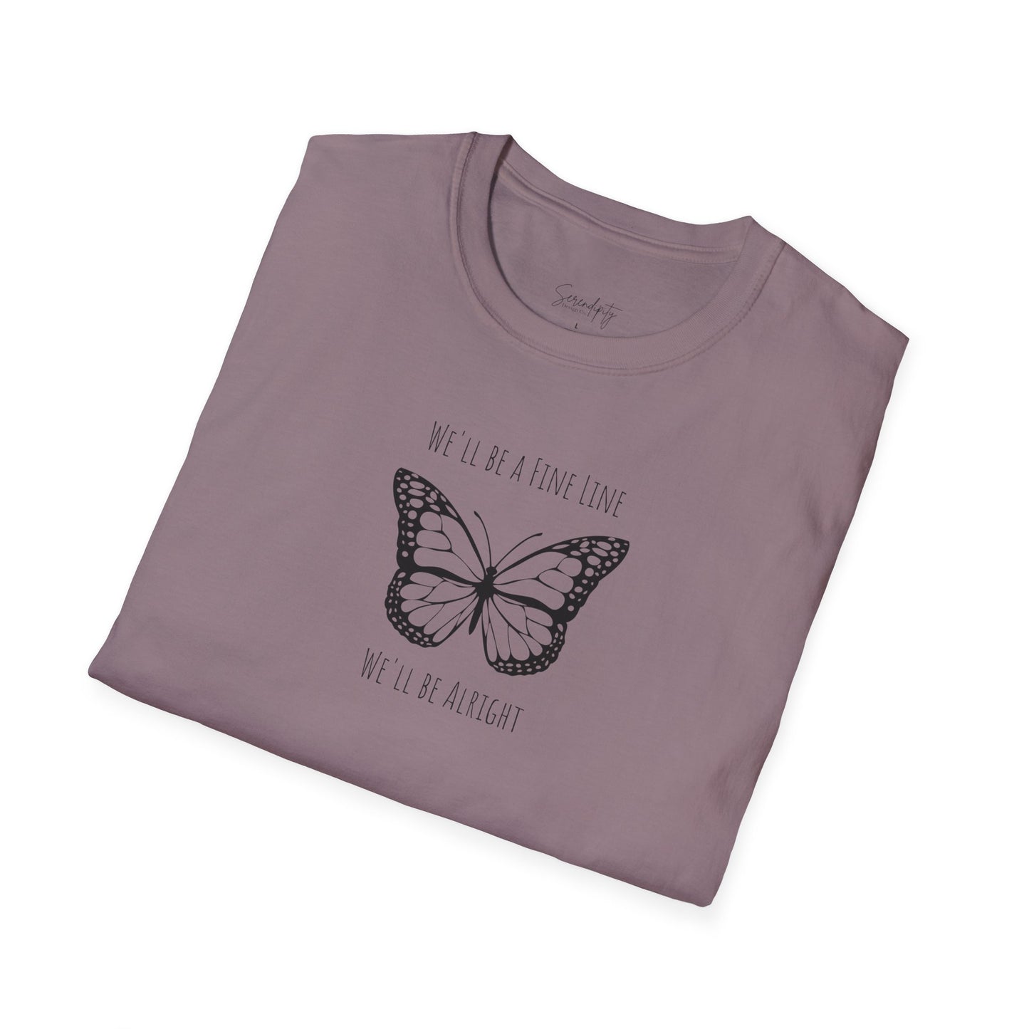 Fine Line Butterfly Soft Style Tee