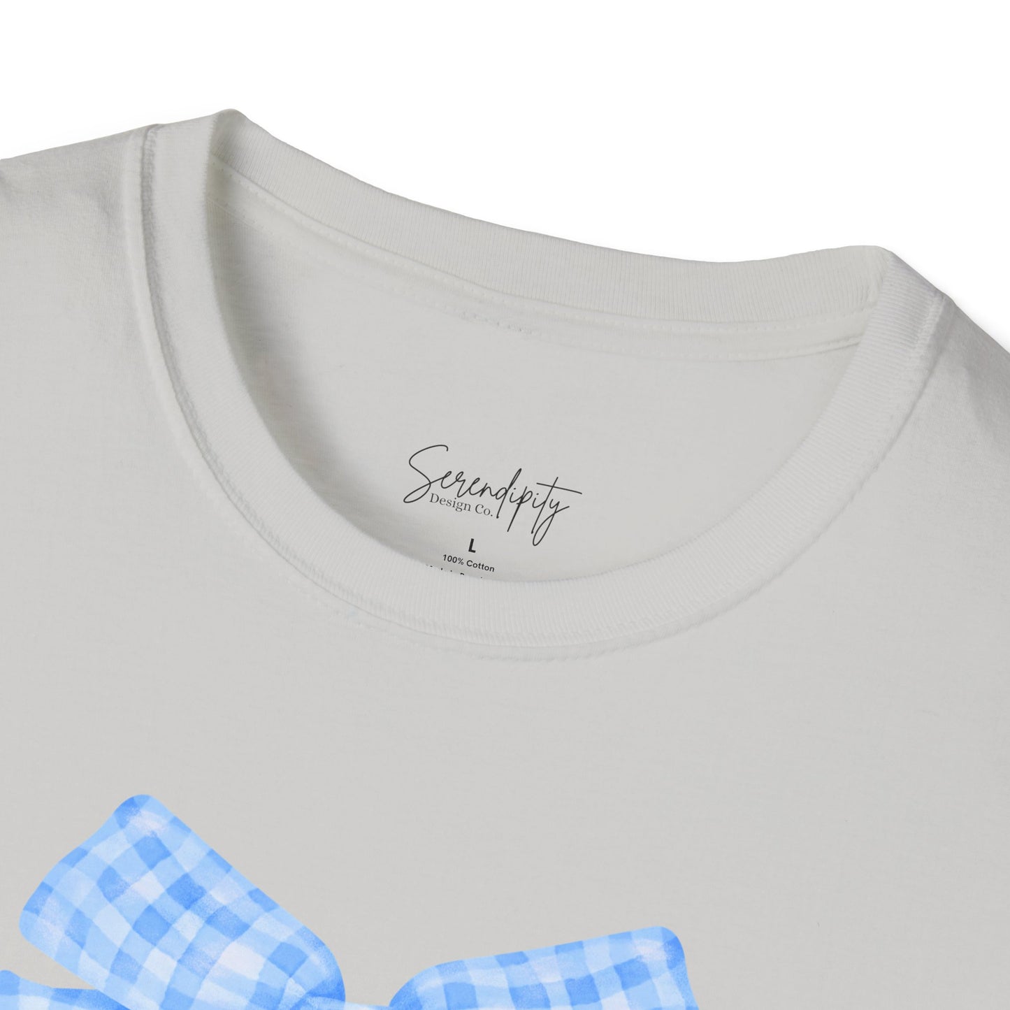 Blue Bow Mama Soft Style Tee