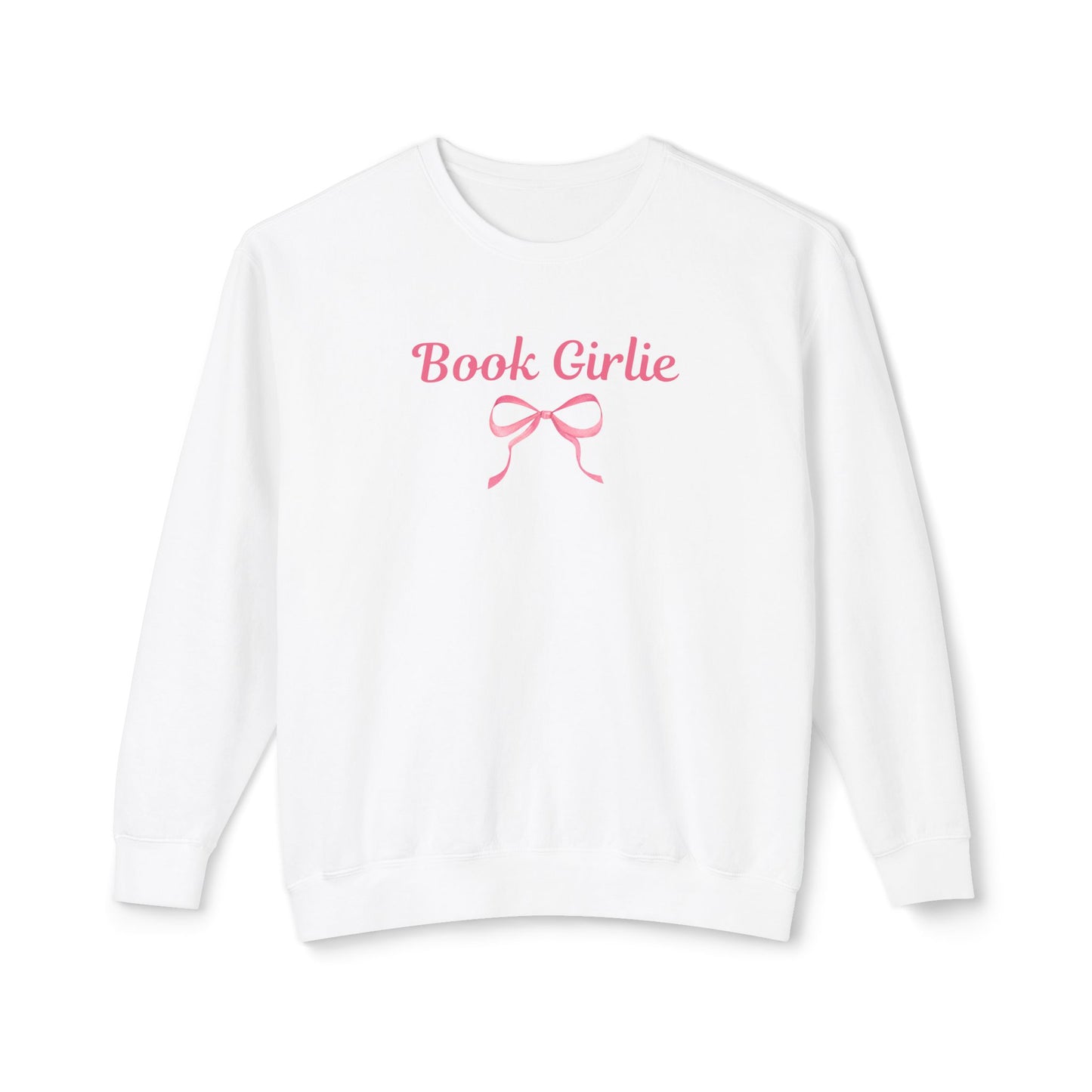 Book Girlie Bow Comfort Colors Crewneck
