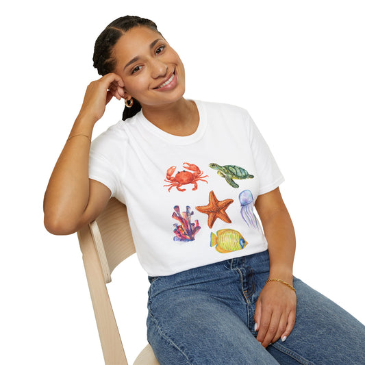 Ocean Creatures Soft Style Tee