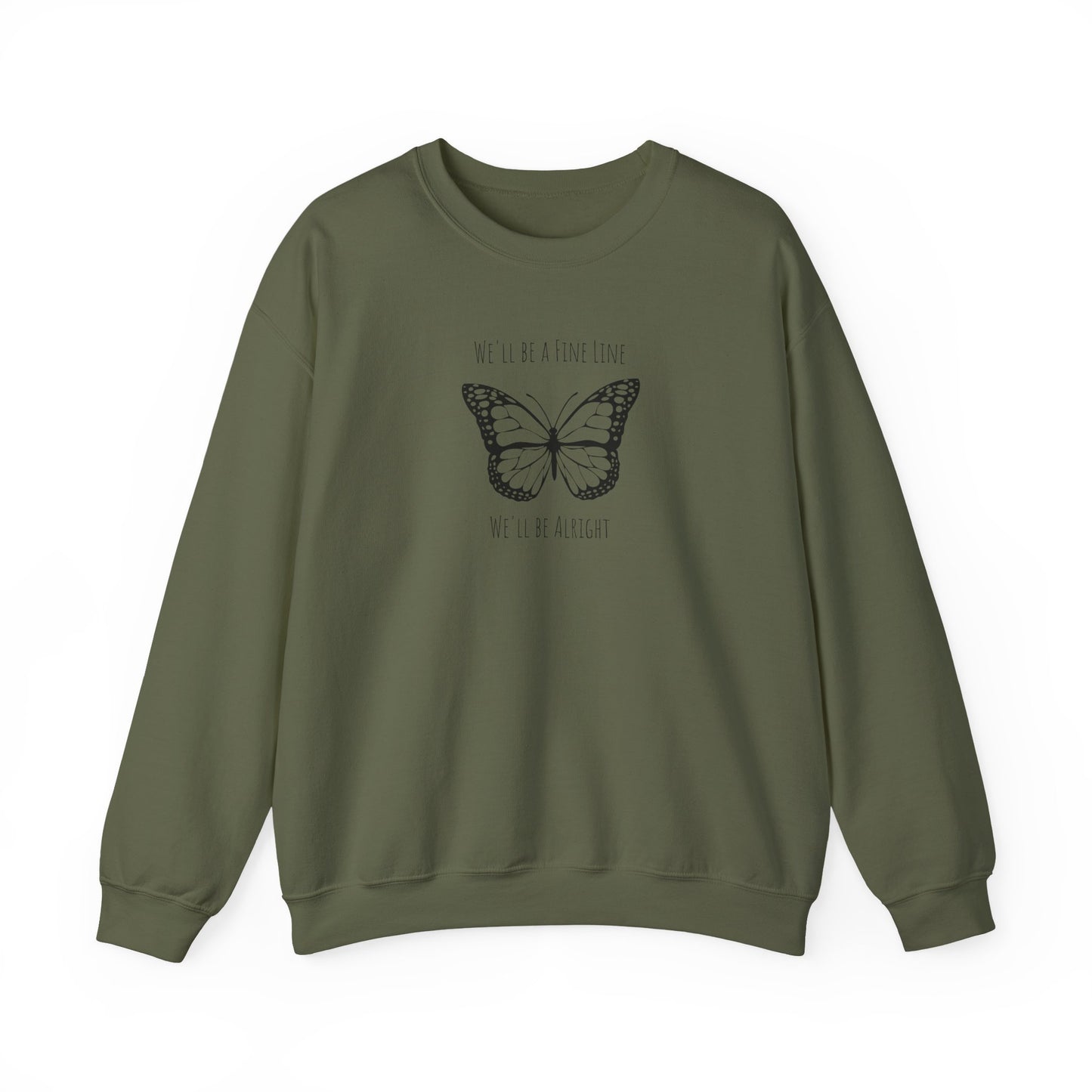 Fine Line Butterfly Crewneck Sweatshirt
