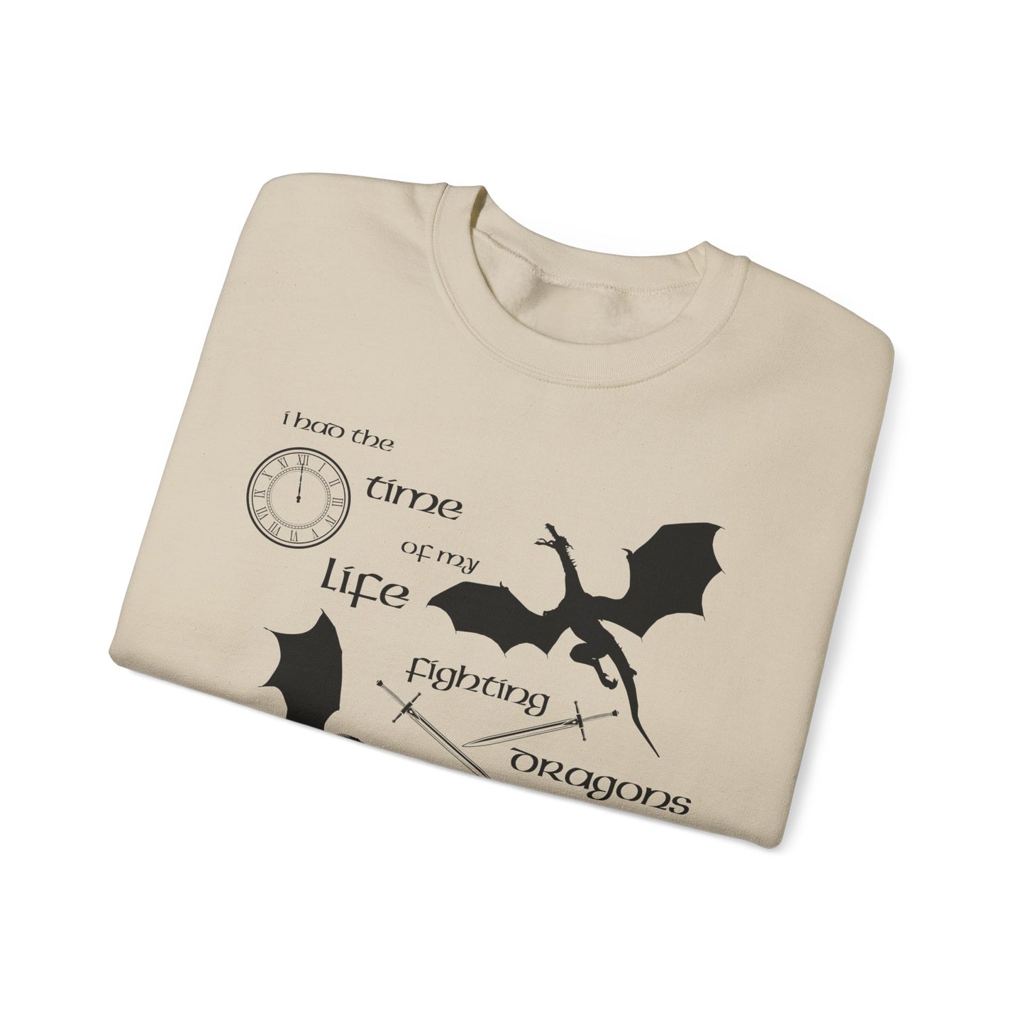 Fighting Dragons With You Crewneck Sweatshirt