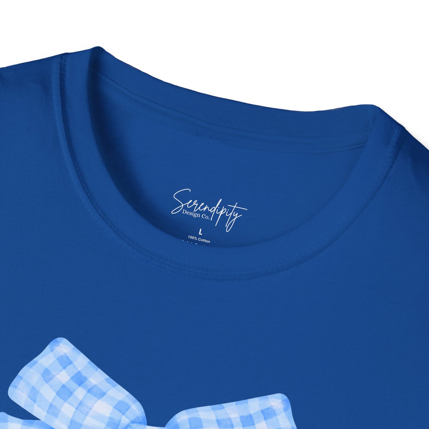 Blue Bow Mama Soft Style Tee