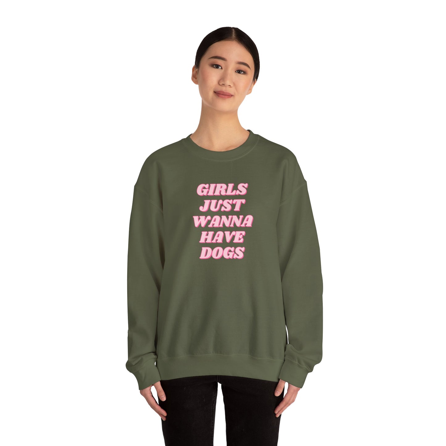 Girls Just Wanna Have Dogs Crewneck Sweatshirt