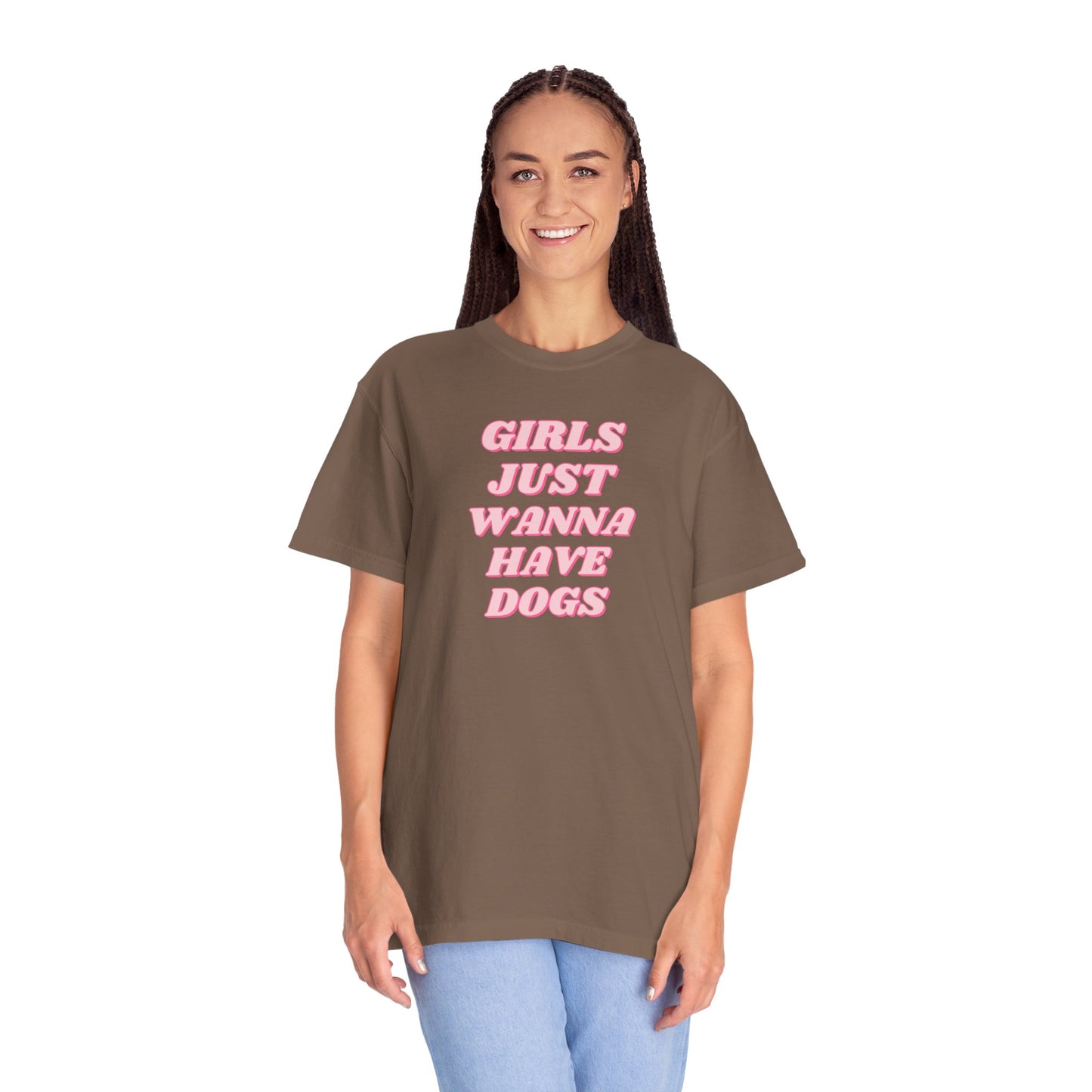 Girls Just Wanna Have Dogs Comfort Colors Tee