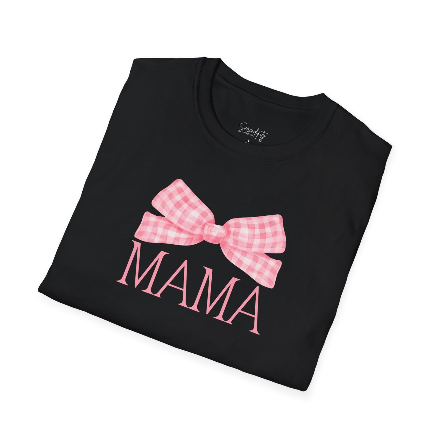 Mama Pink Bow Soft Style Tee