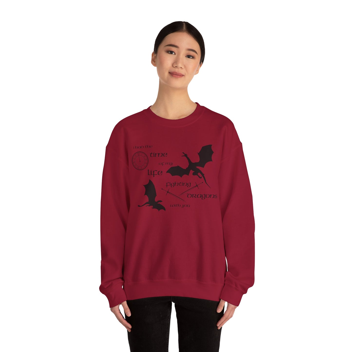 Fighting Dragons With You Crewneck Sweatshirt