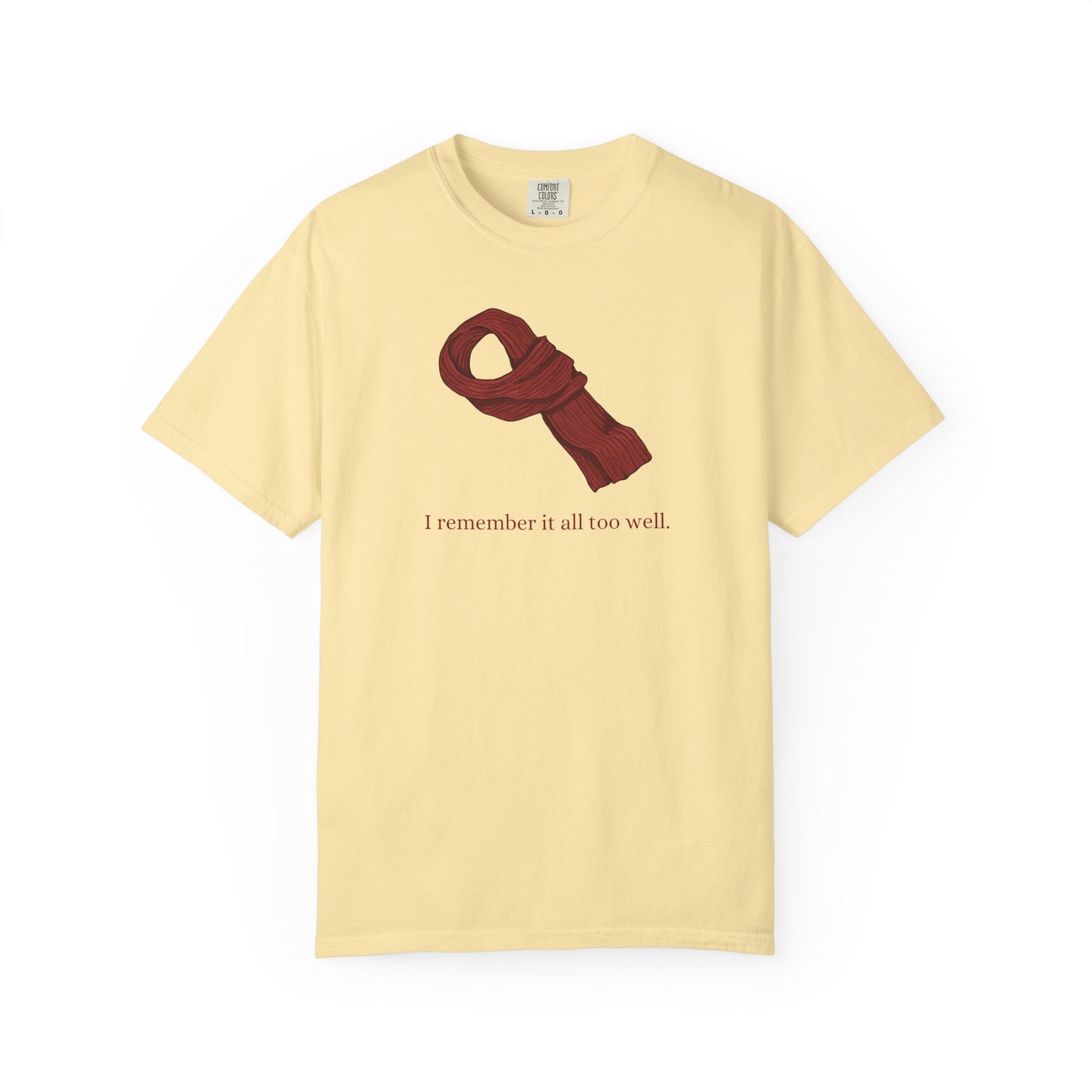 Red Scarf Comfort Colors Tee