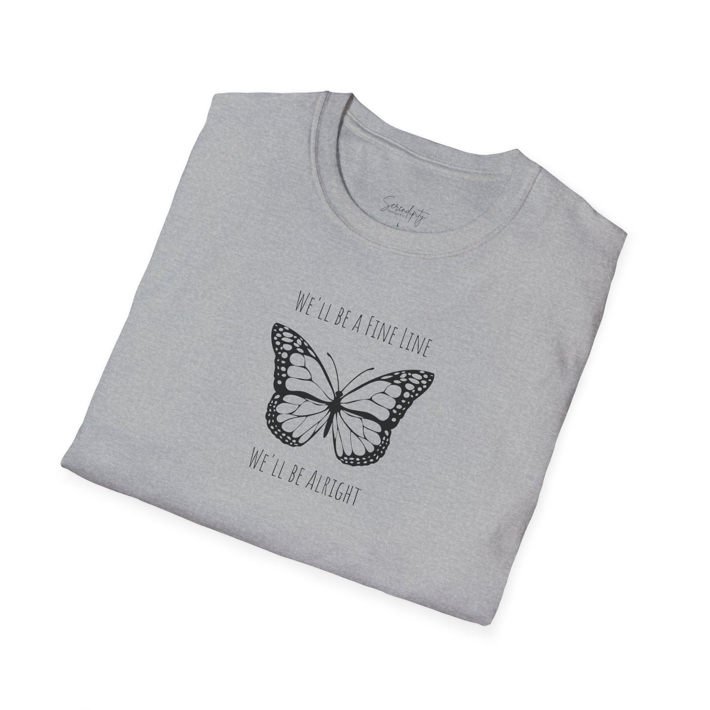 Fine Line Butterfly Soft Style Tee