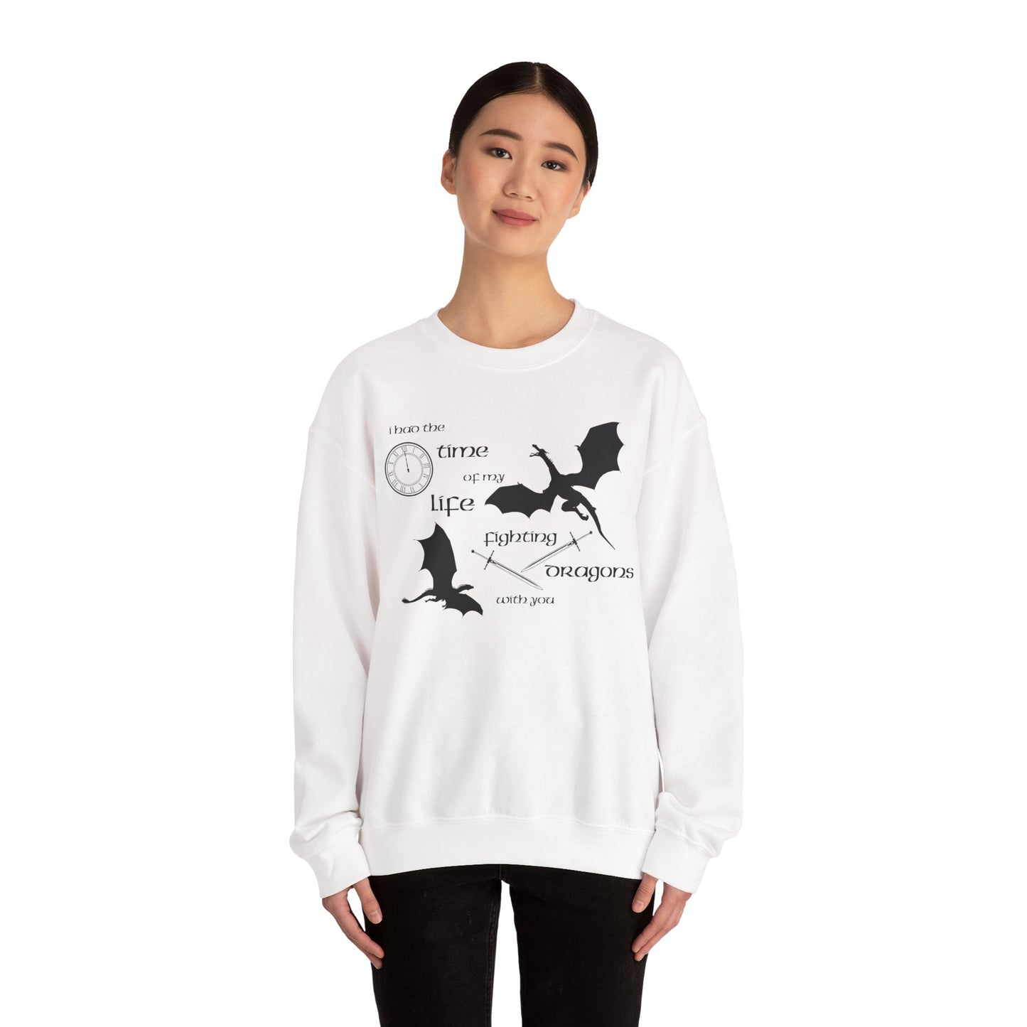 Fighting Dragons With You Crewneck Sweatshirt