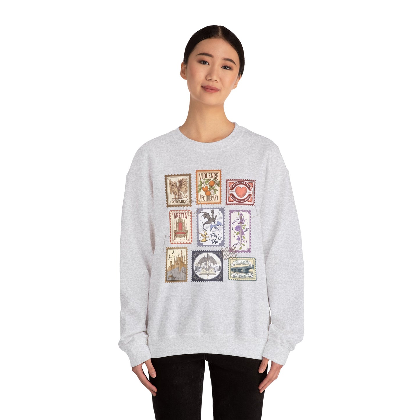 Fourth Wing Stamps Crewneck Sweatshirt