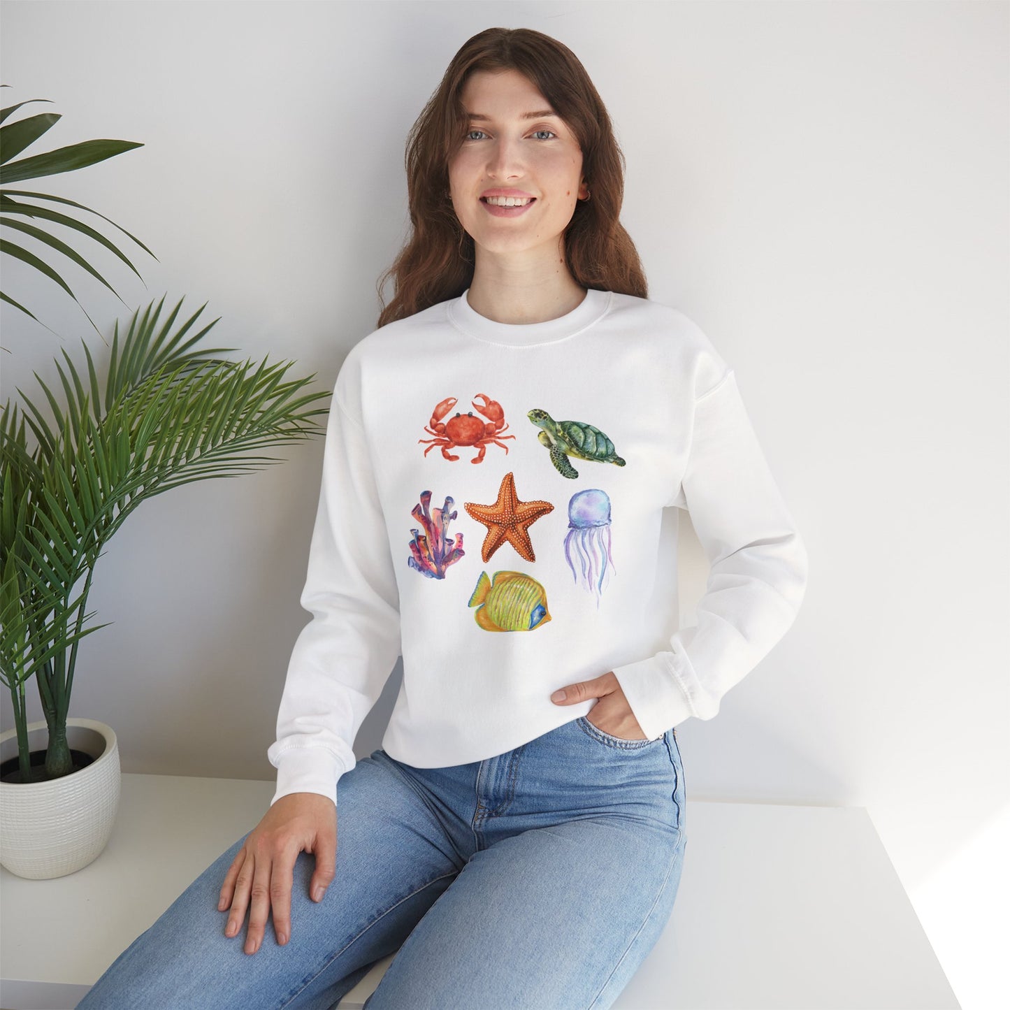 Ocean Creatures Crewneck Sweatshirt