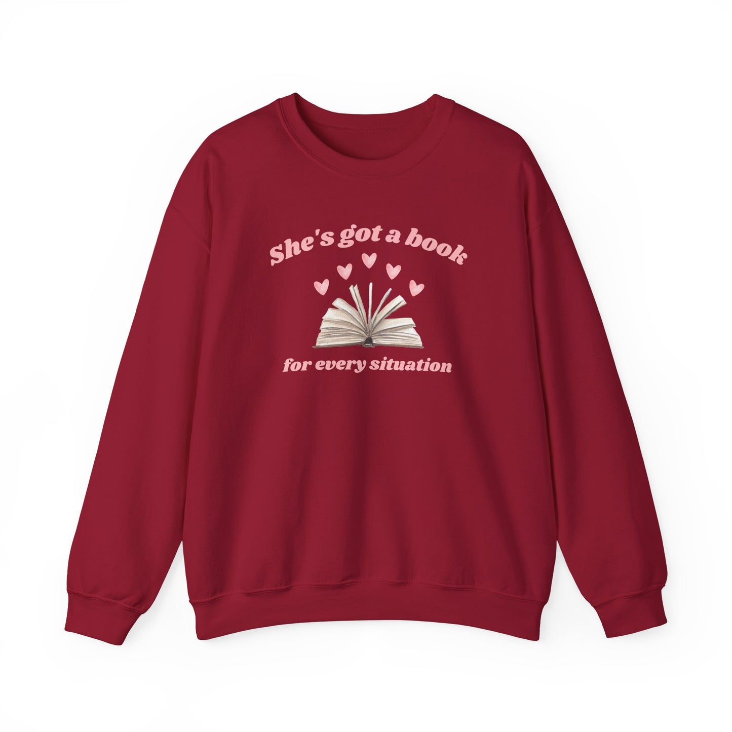 She's Got a Book For Every Situation Crewneck Sweatshirt