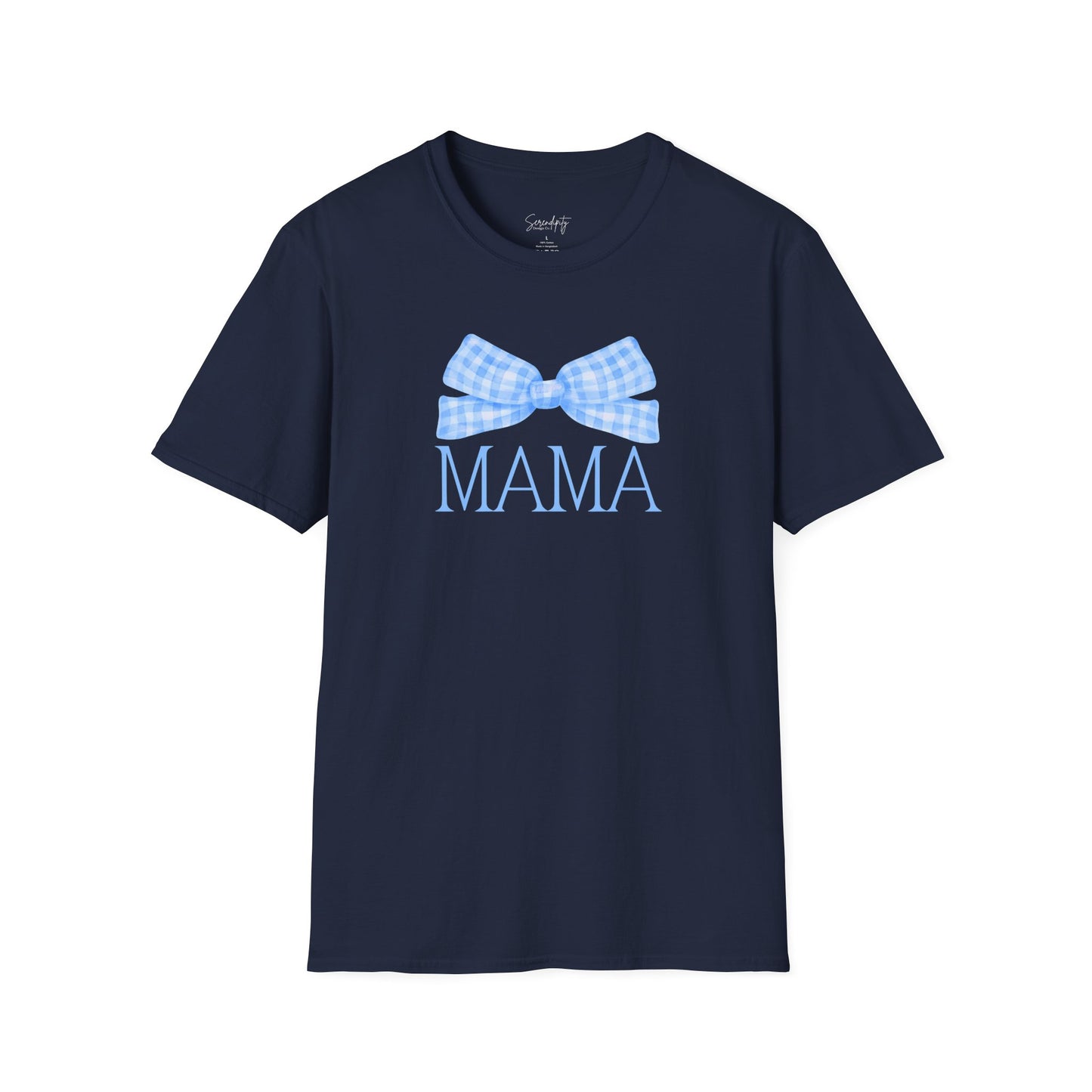 Blue Bow Mama Soft Style Tee