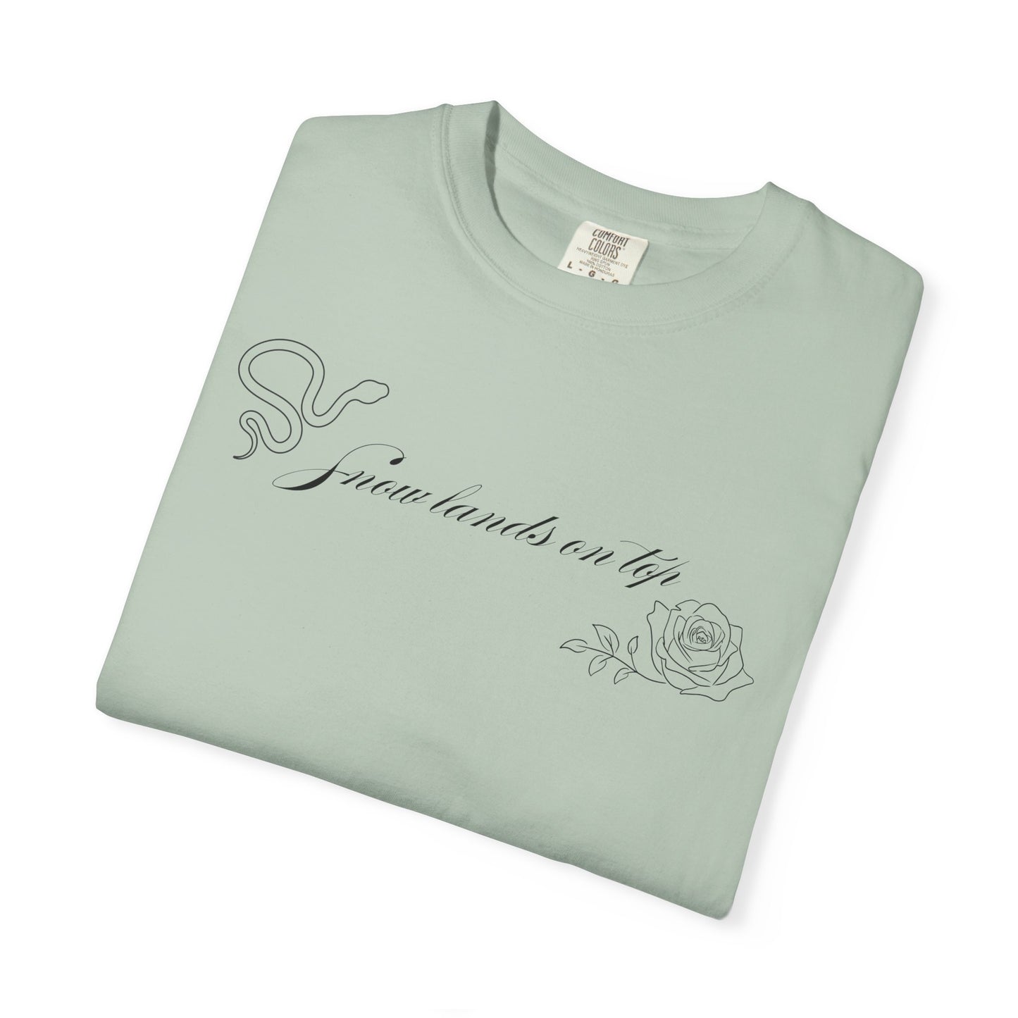 Snow Lands On Top Comfort Colors Tee
