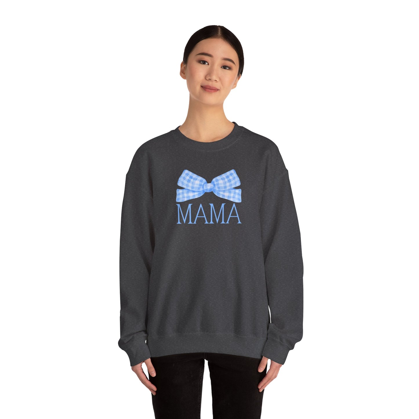 Blue Mama Bow Crewneck Sweatshirt