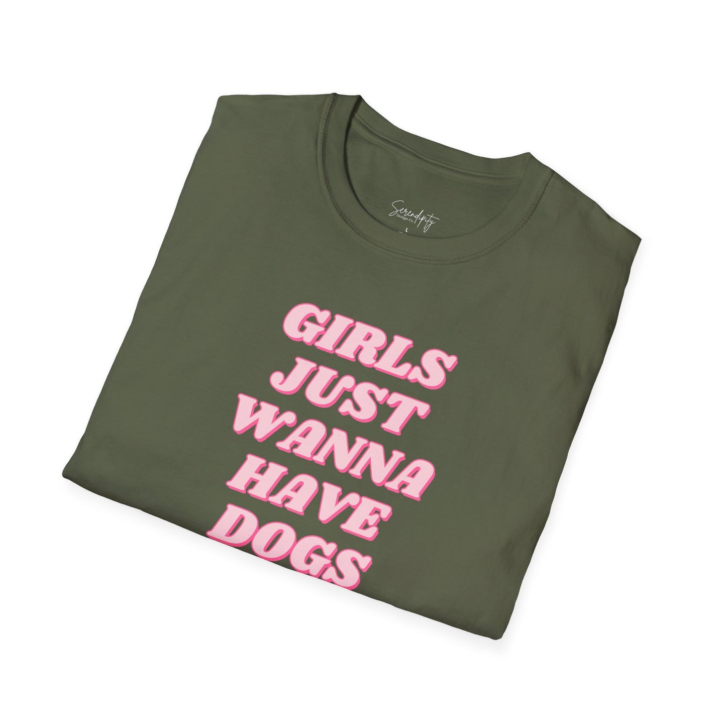 Girls Just Wanna Have Dogs Soft Style Tee