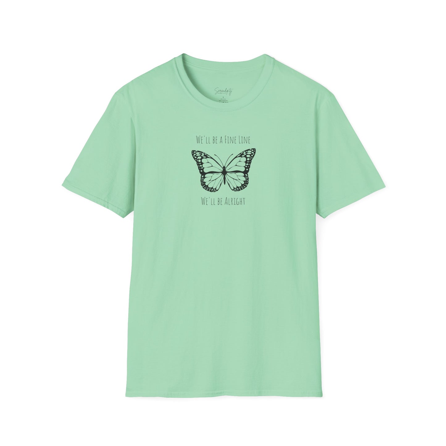 Fine Line Butterfly Soft Style Tee
