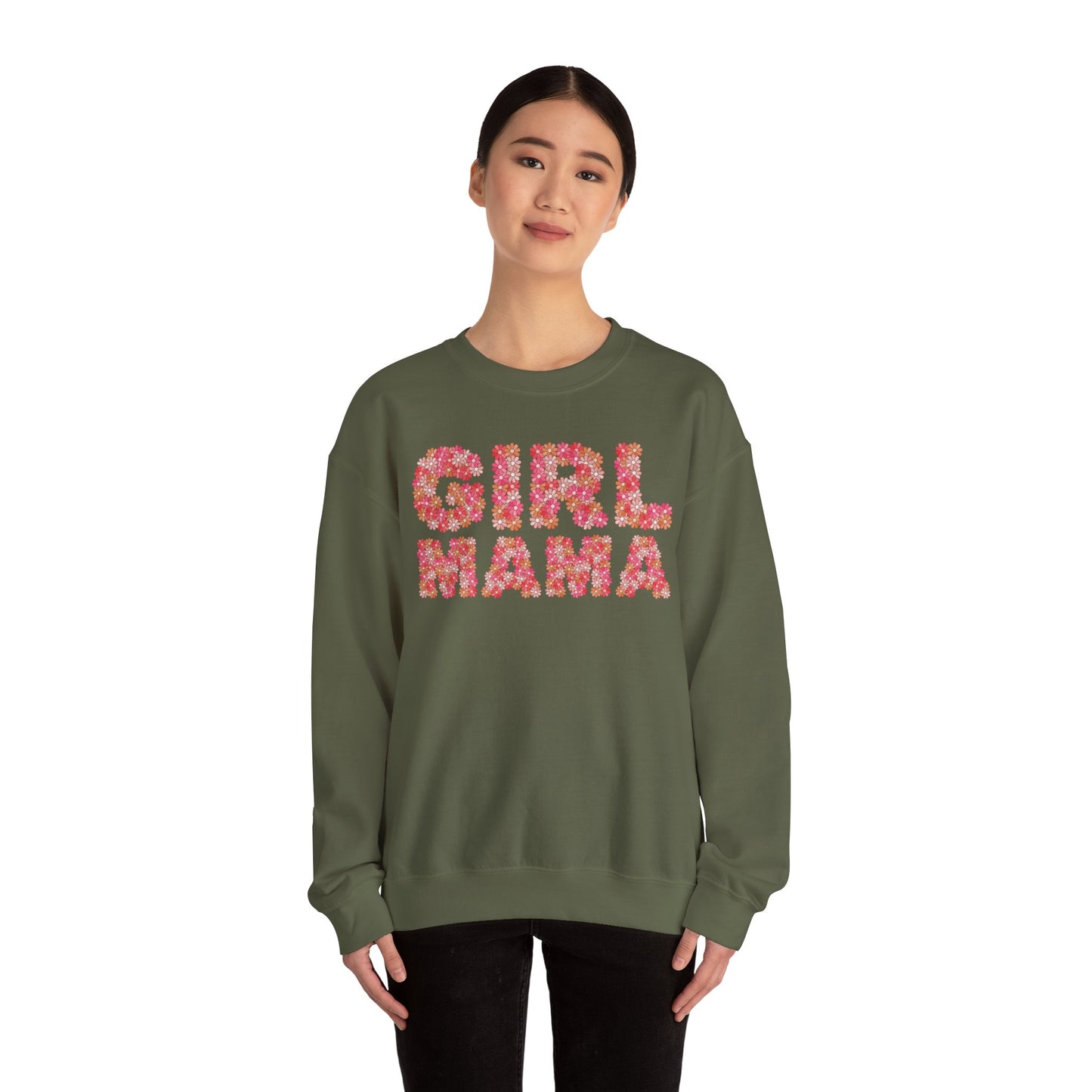 Girl Mama Floral Crewneck Sweatshirt