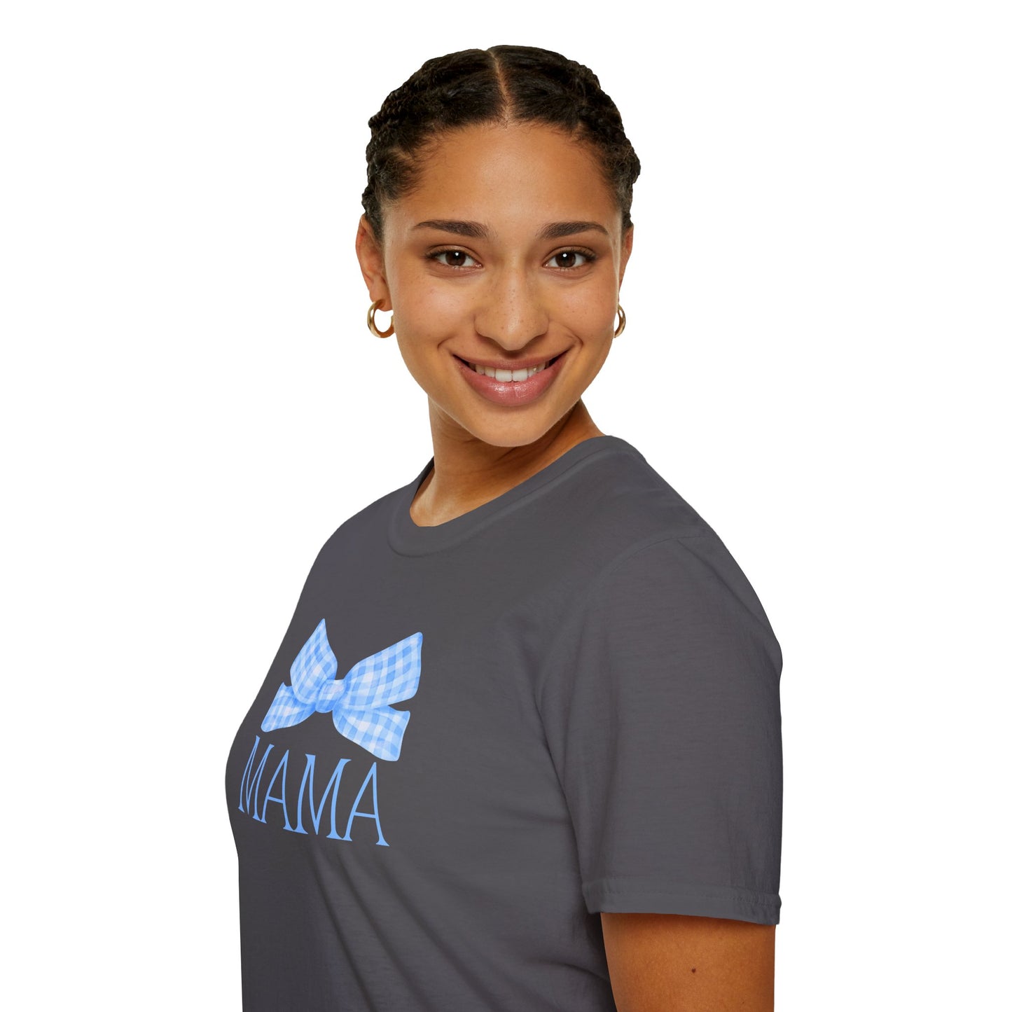 Blue Bow Mama Soft Style Tee