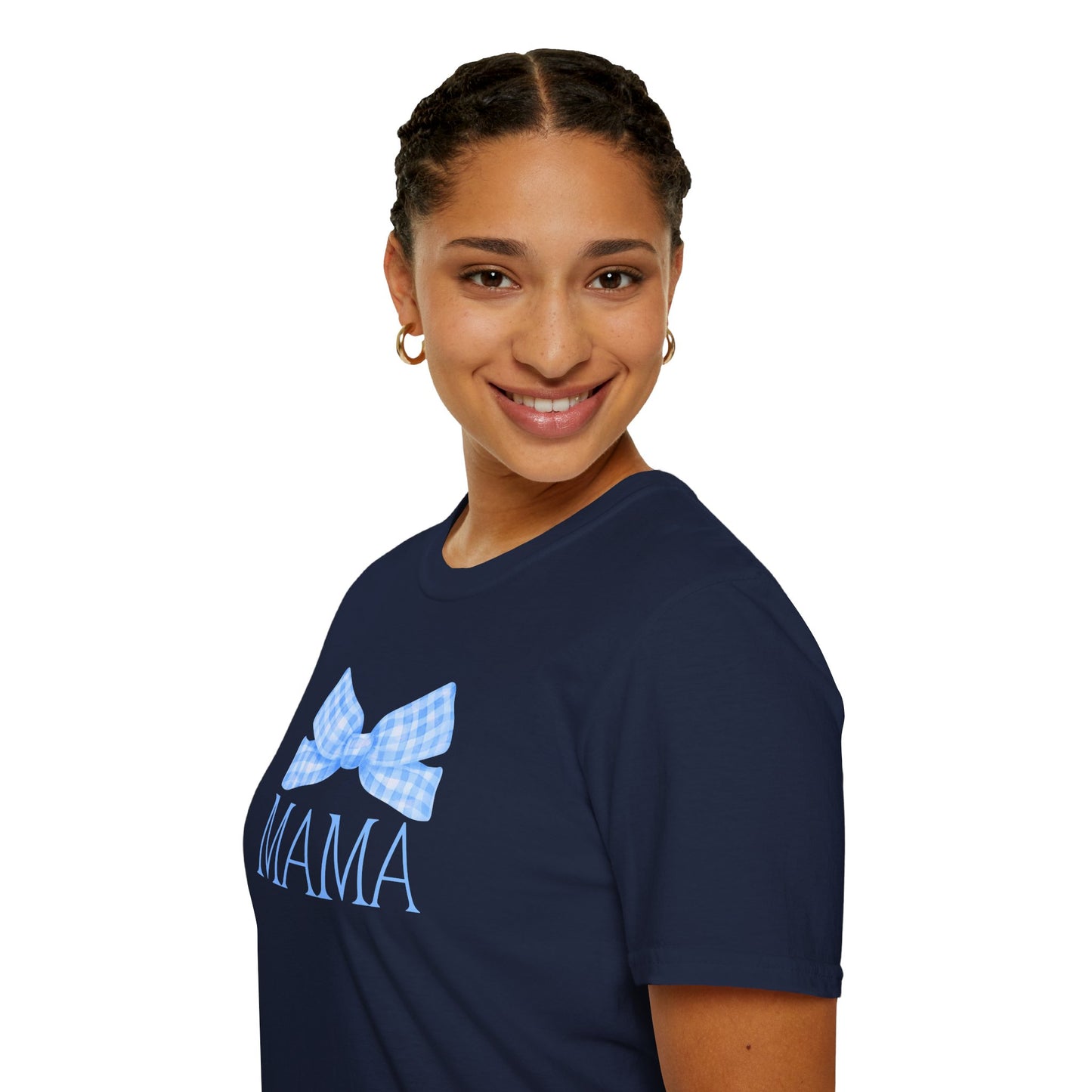 Blue Bow Mama Soft Style Tee