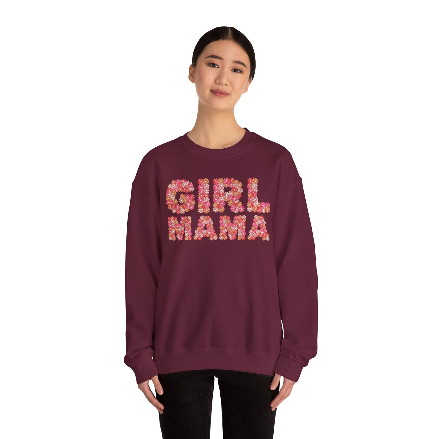Girl Mama Floral Crewneck Sweatshirt