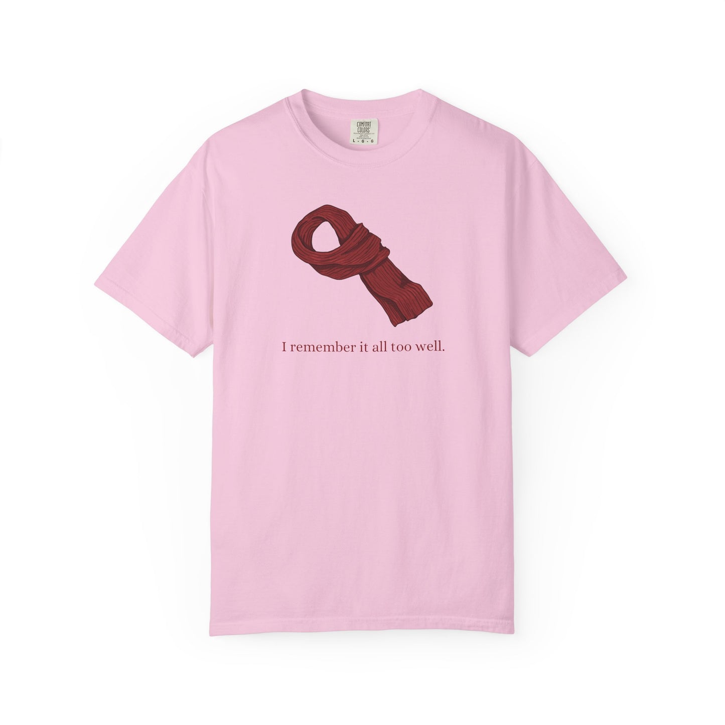 Red Scarf Comfort Colors Tee