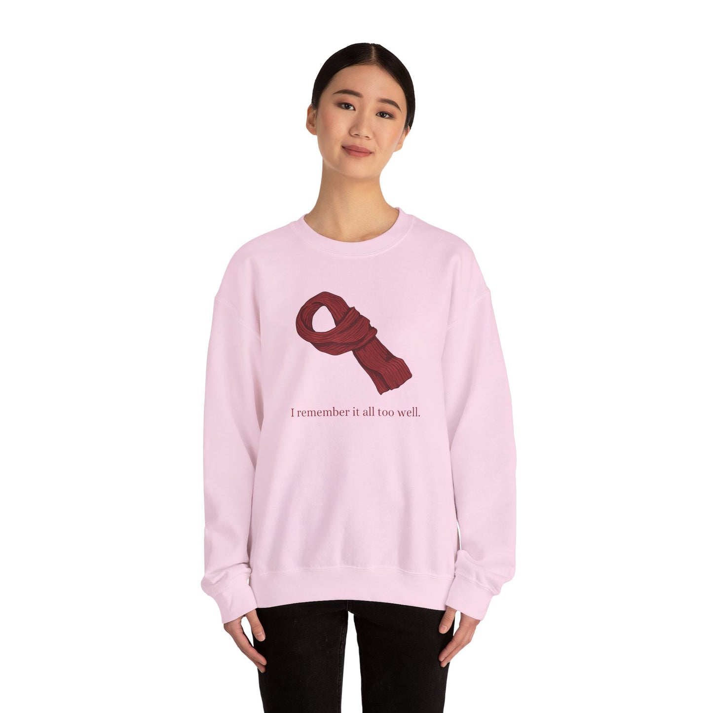 Red Scarf Crewneck Sweatshirt