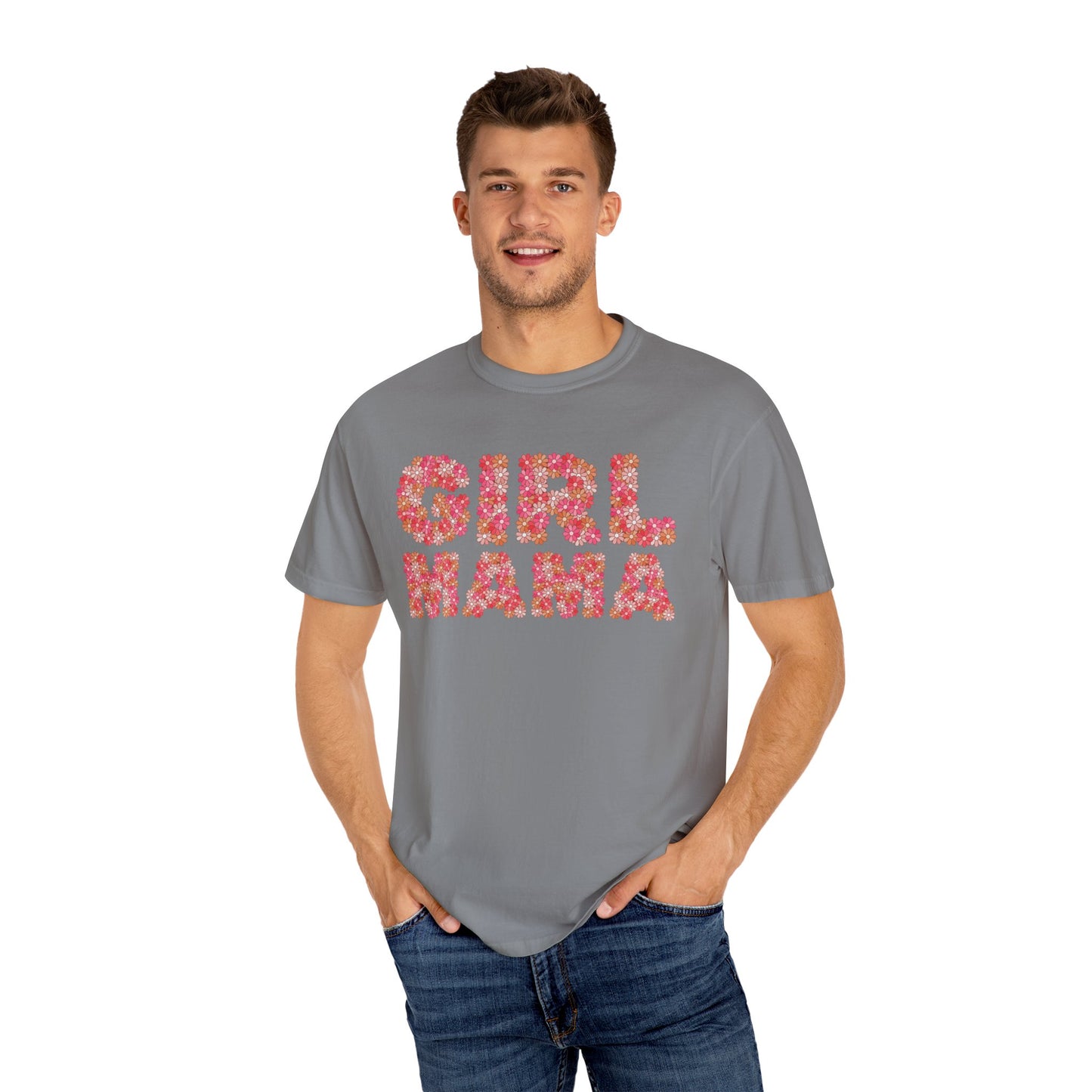 Girl Mama Floral Comfort Colors Tee