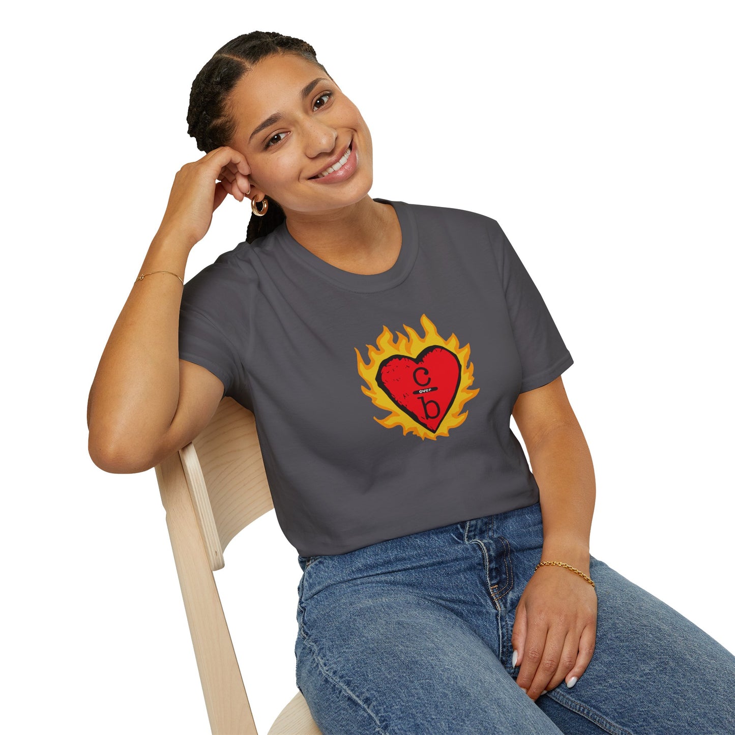 Clothes Over Bros Flaming Heart Soft Style Tee