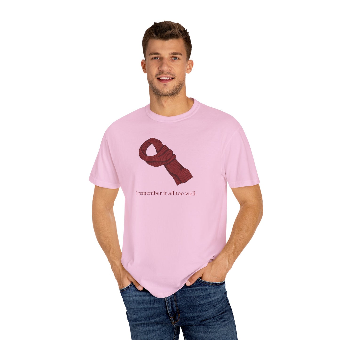 Red Scarf Comfort Colors Tee