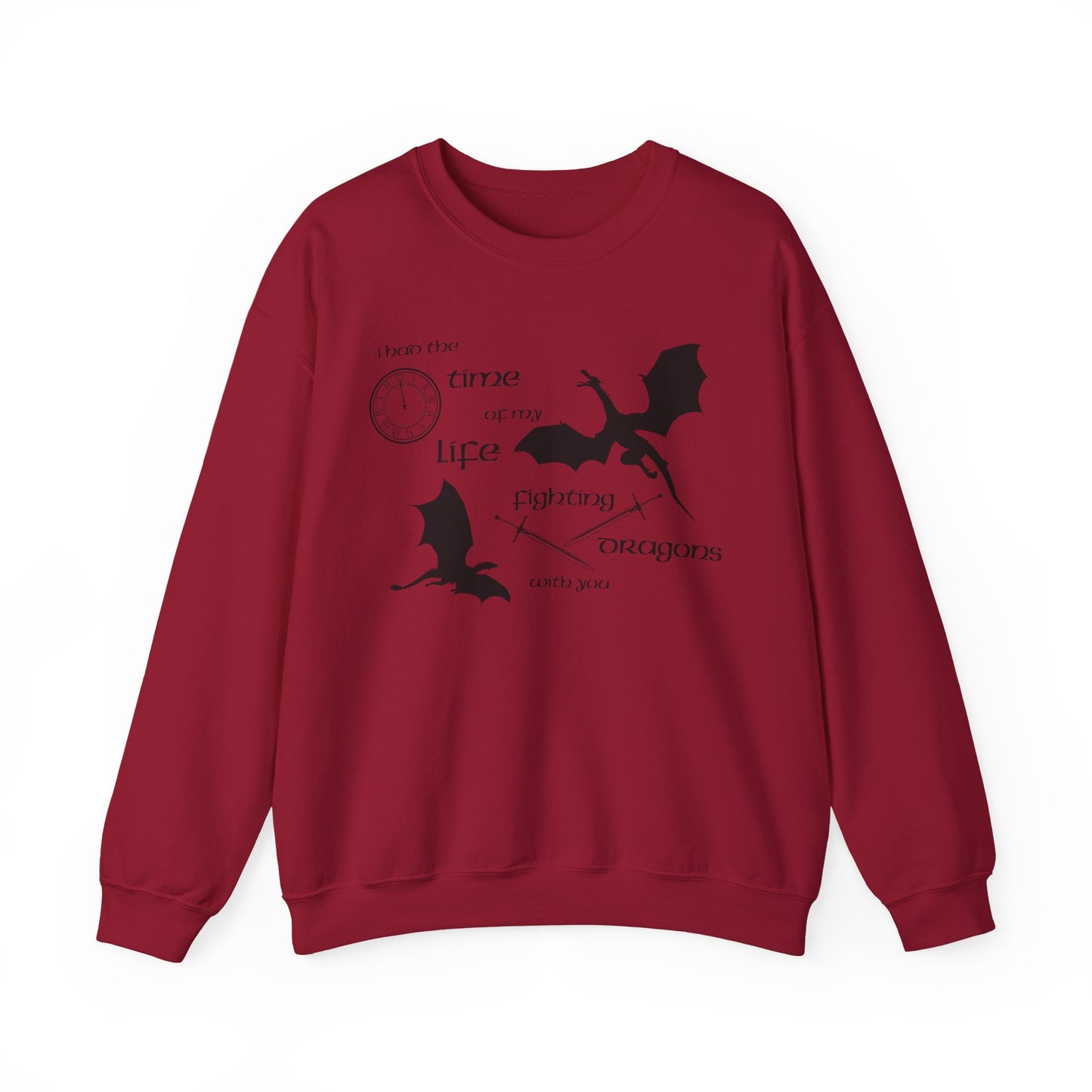 Fighting Dragons With You Crewneck Sweatshirt